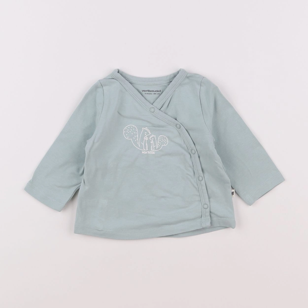 Vertbaudet - tee-shirt vert - 3 mois