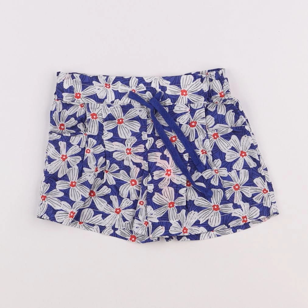 Boutchou - short blanc, bleu - 6 mois