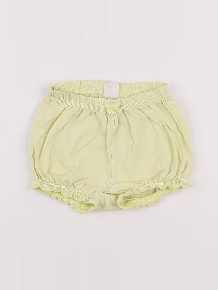 H&M - short jaune - 6/9 mois