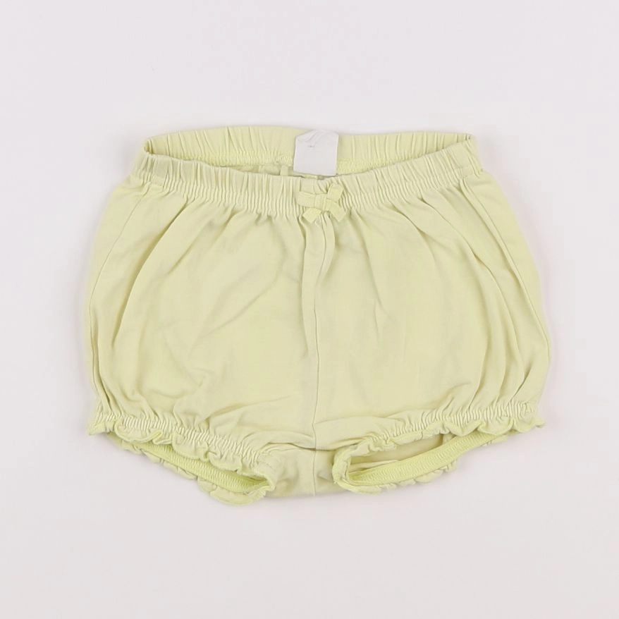 H&M - short jaune - 6/9 mois