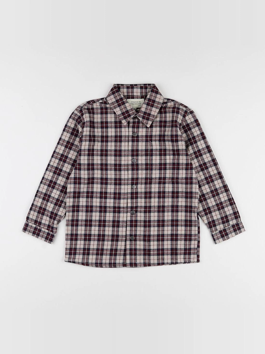 Frangin Frangine - chemise beige, rouge - 12 ans
