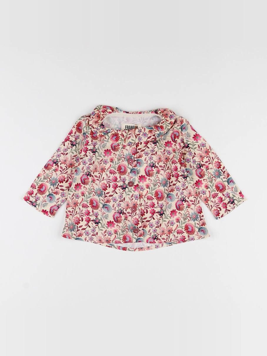 Frangin Frangine - blouse rose, beige - 3 mois