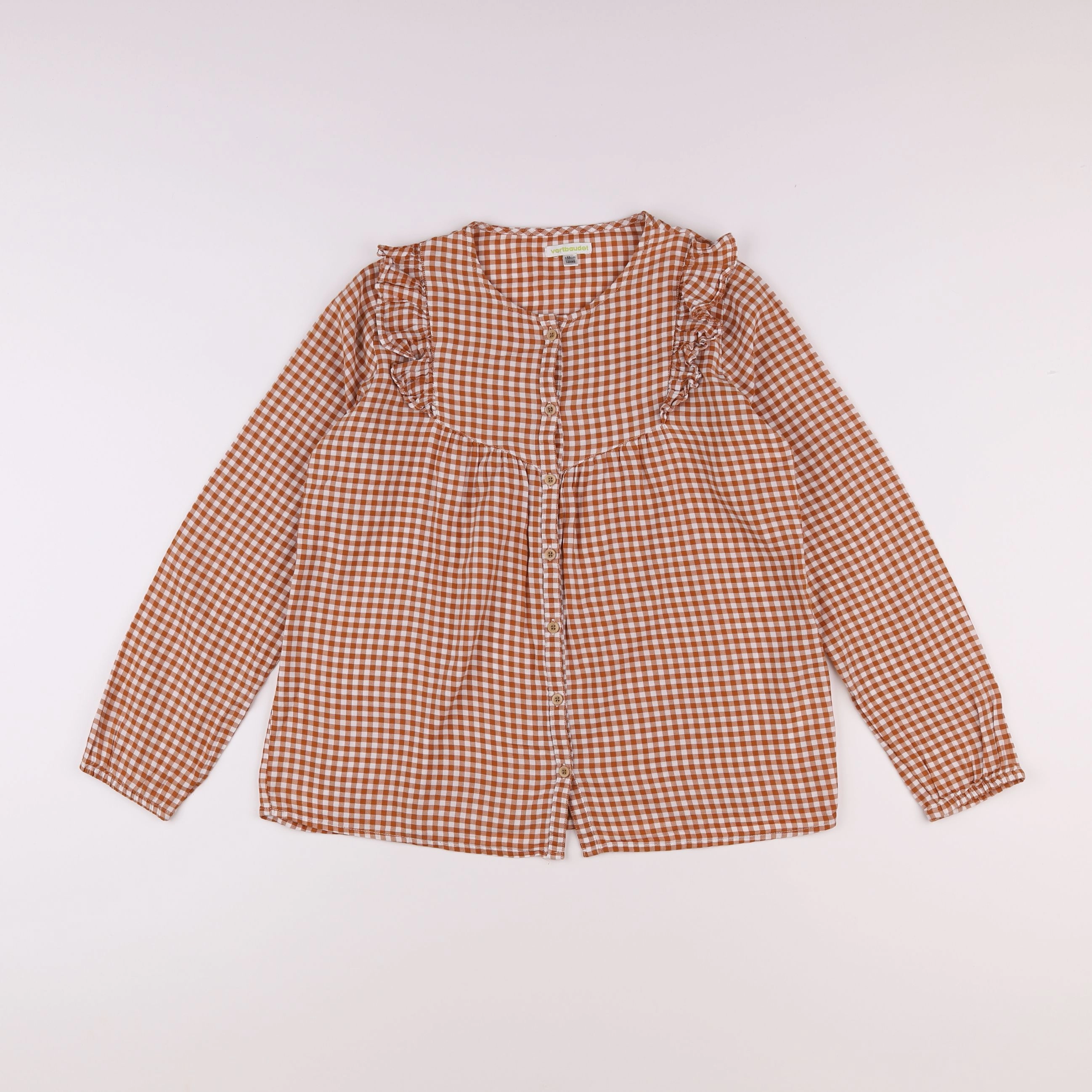 Vertbaudet - blouse marron - 14 ans