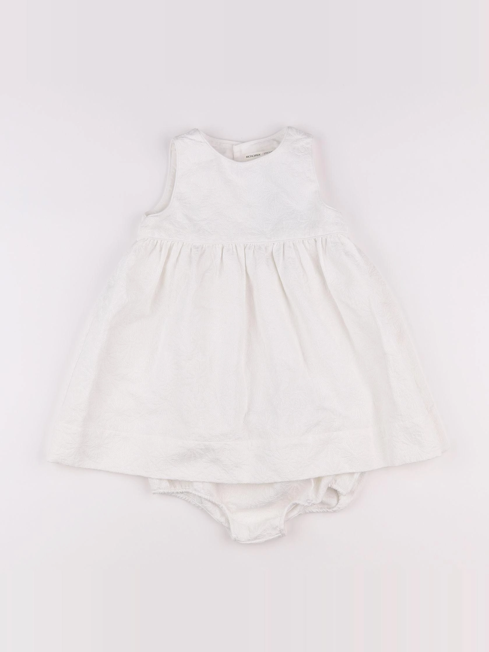 Monoprix - robe blanc - 18 mois