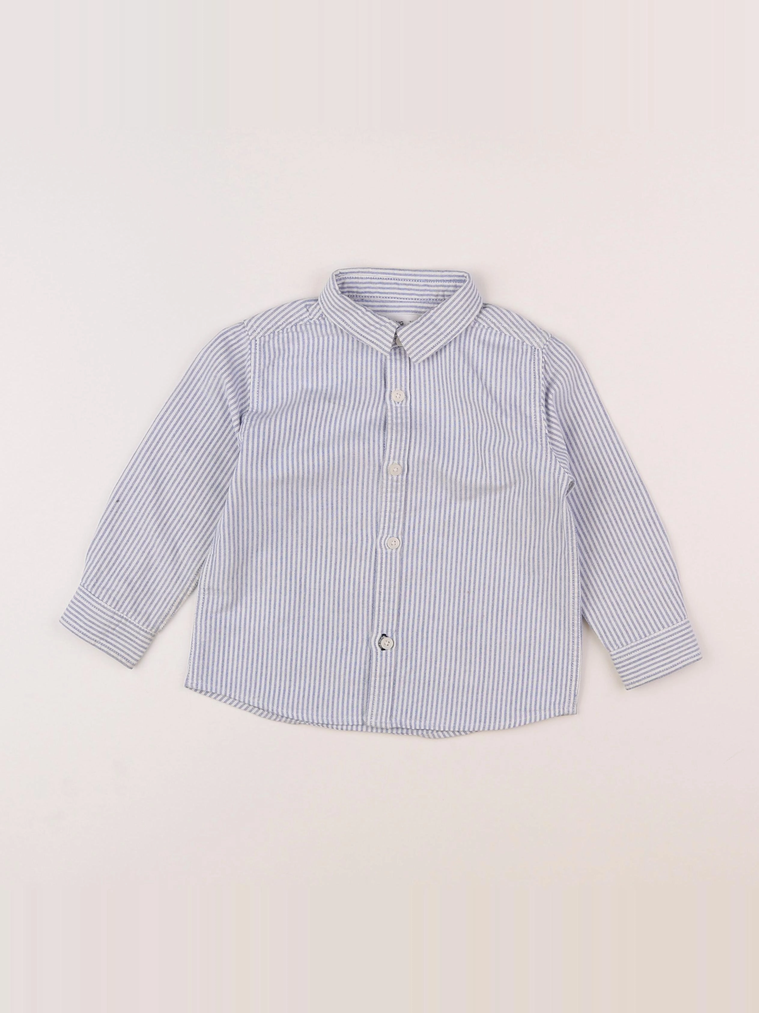 Mango - chemise bleu - 18 mois à 2 ans