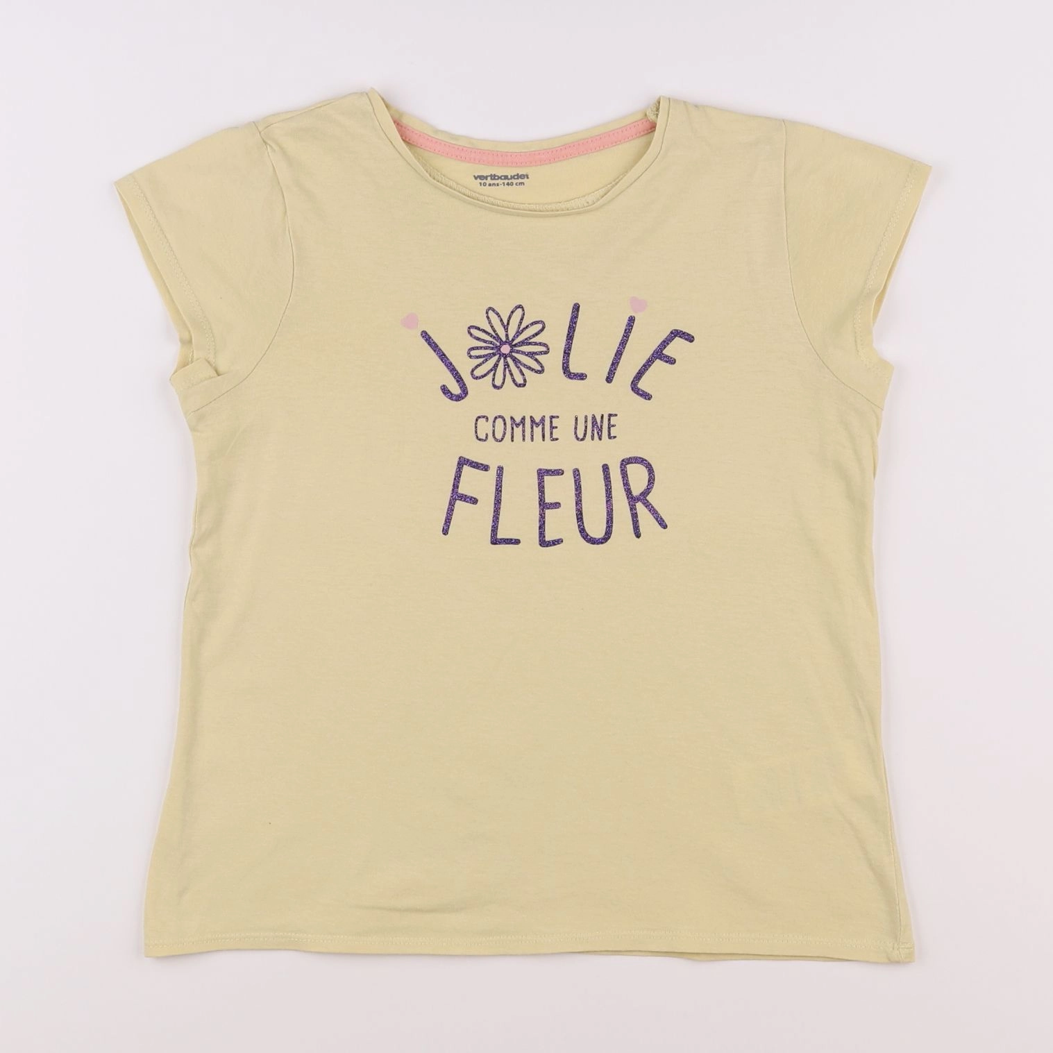 Vertbaudet - tee-shirt bleu, jaune - 10 ans
