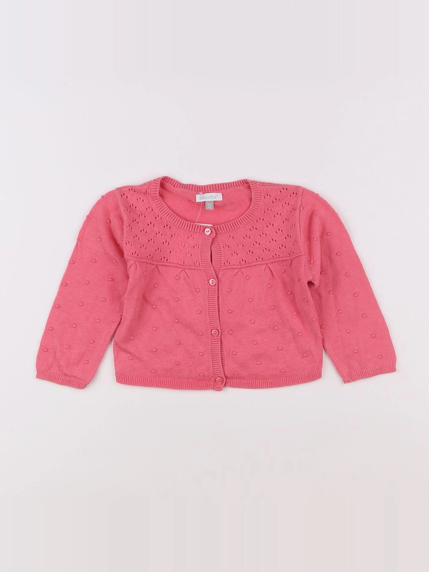Absorba - gilet rose - 12 mois
