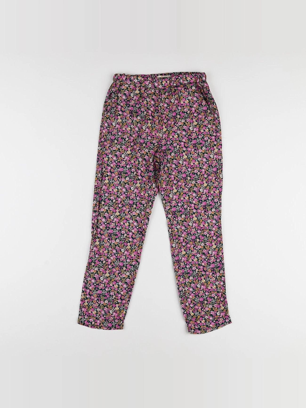 Frangin Frangine - pantalon fleurs violettes - 12 ans