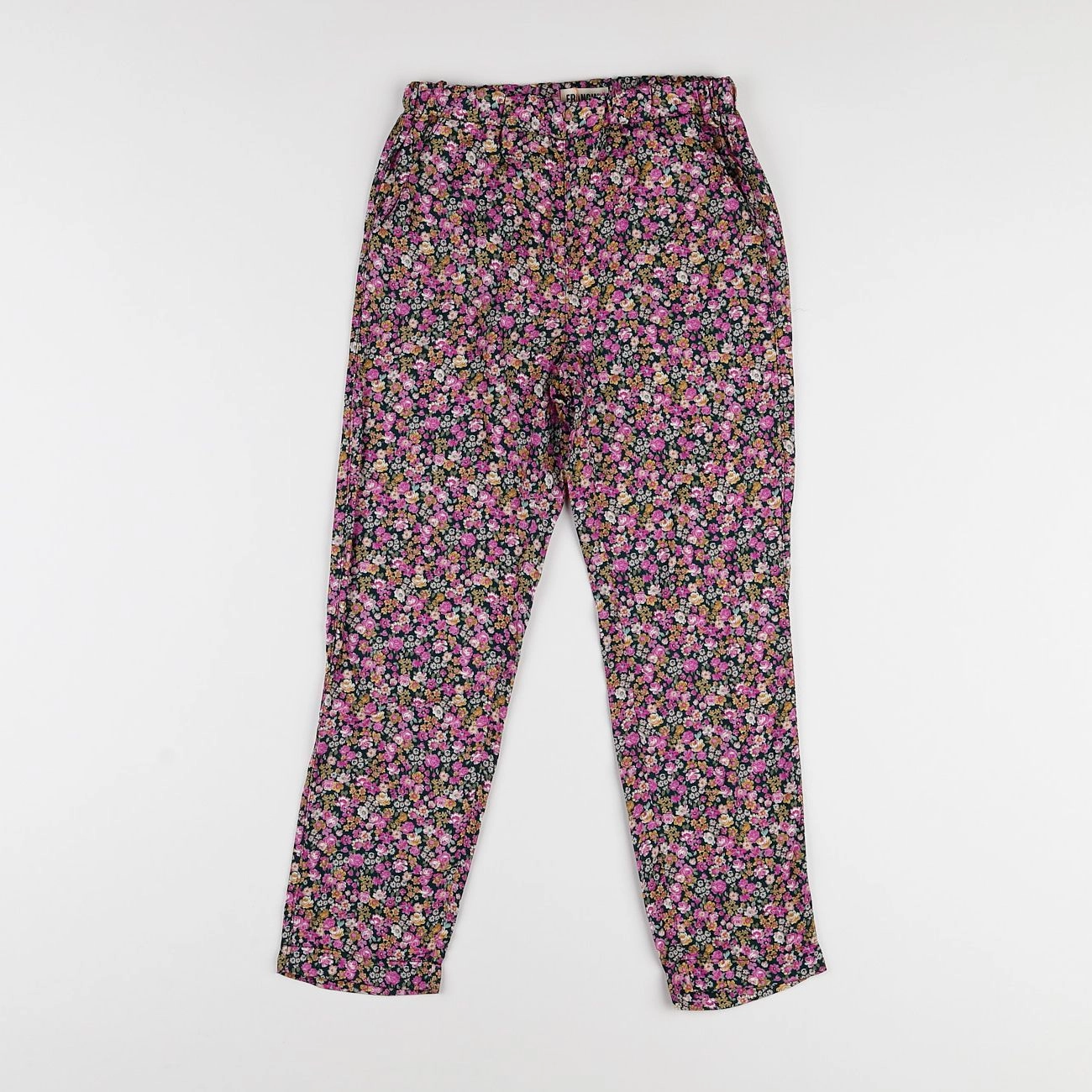 Frangin Frangine - pantalon fleurs violettes - 12 ans