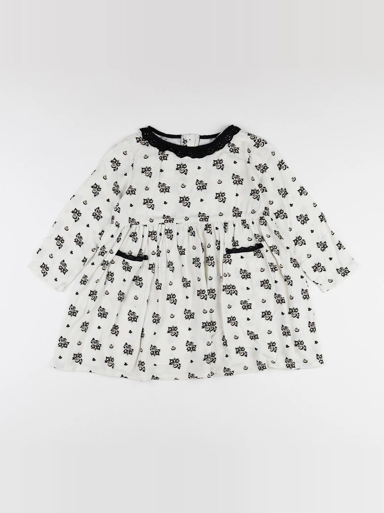 Frangin Frangine - robe folk noir  - 12 ans