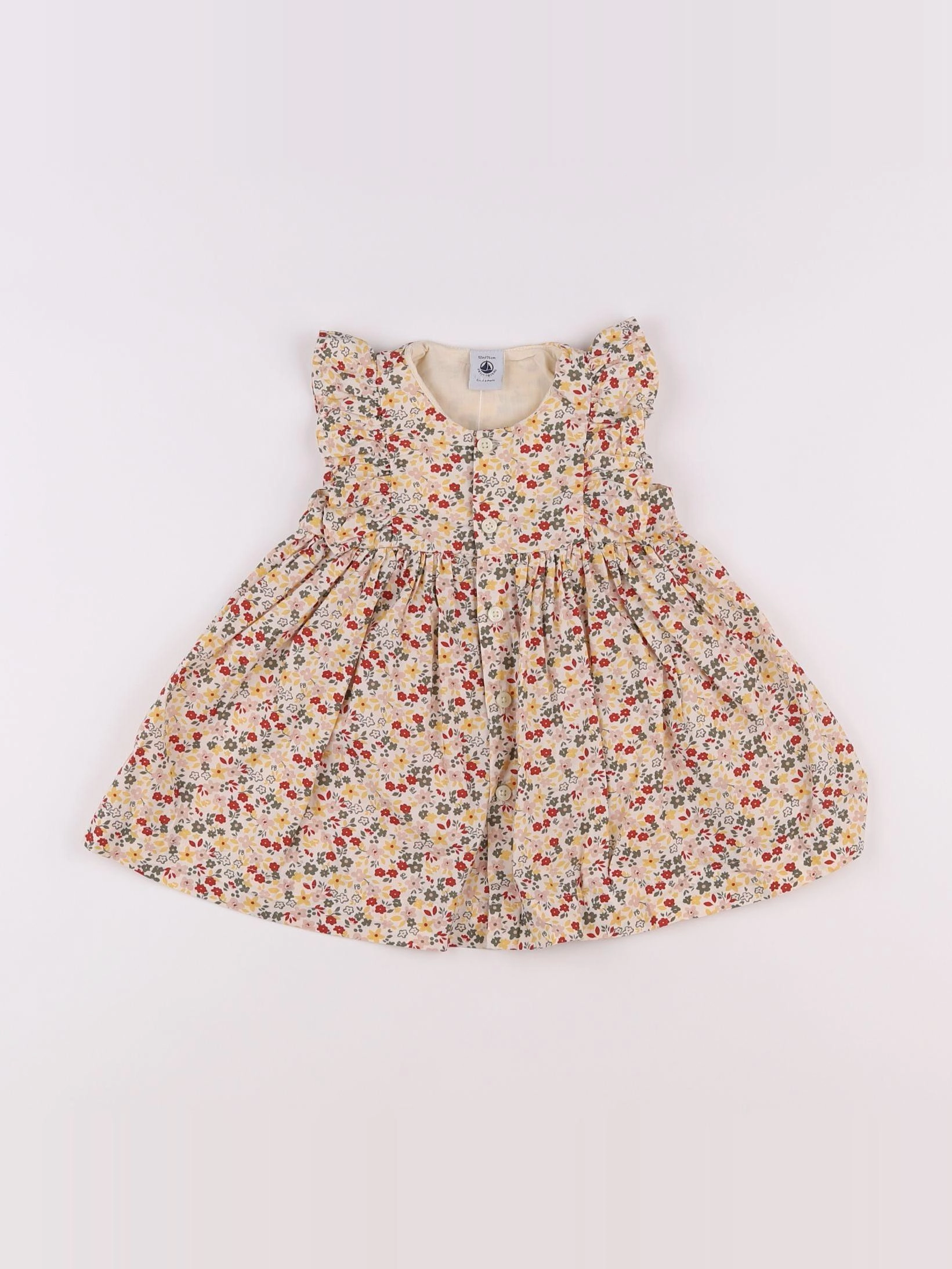 Petit Bateau - robe beige - 12 mois