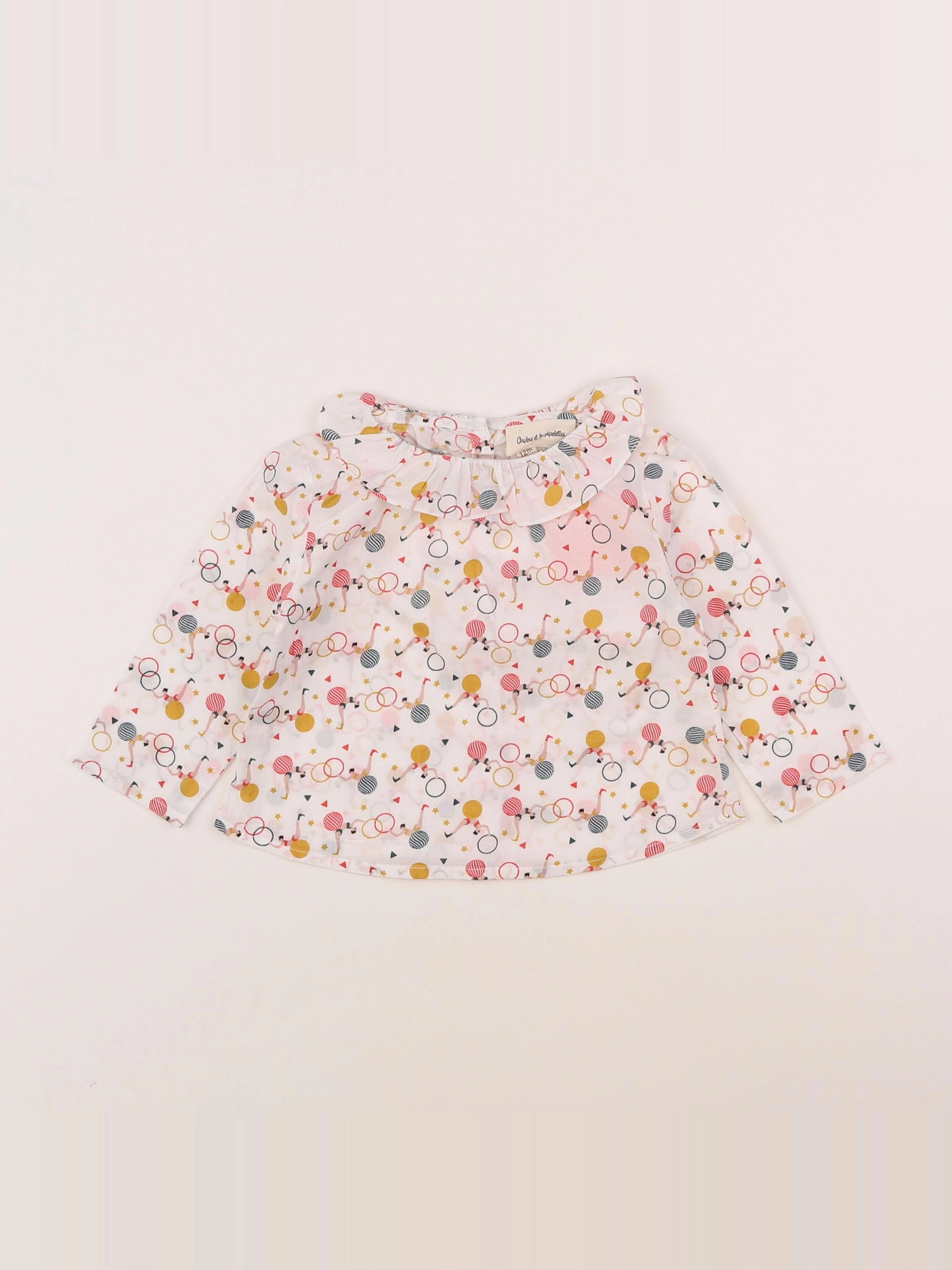 Arsène et les pipelettes - blouse multicolore - 12 mois