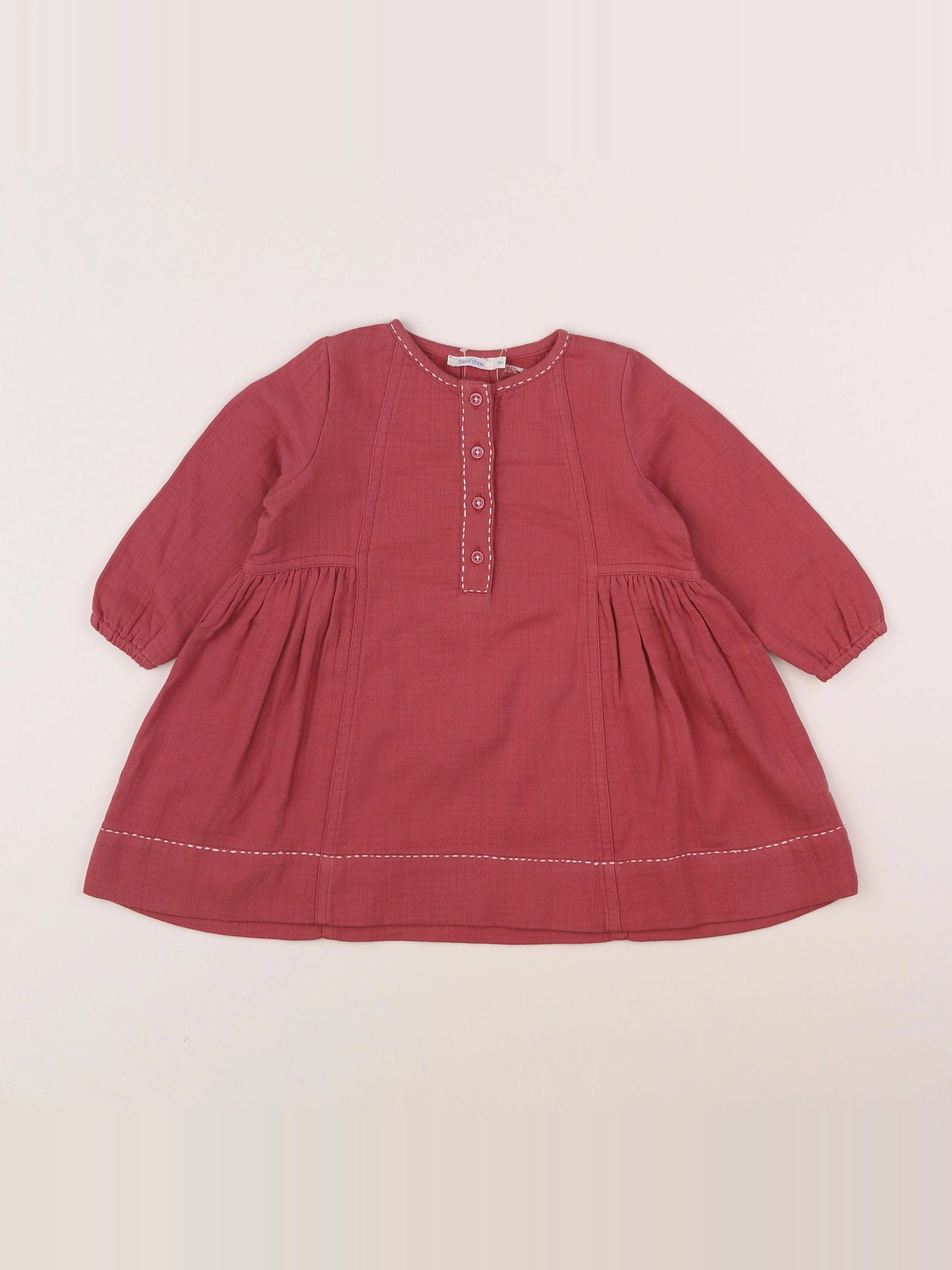 Boutchou - robe rose - 12 mois