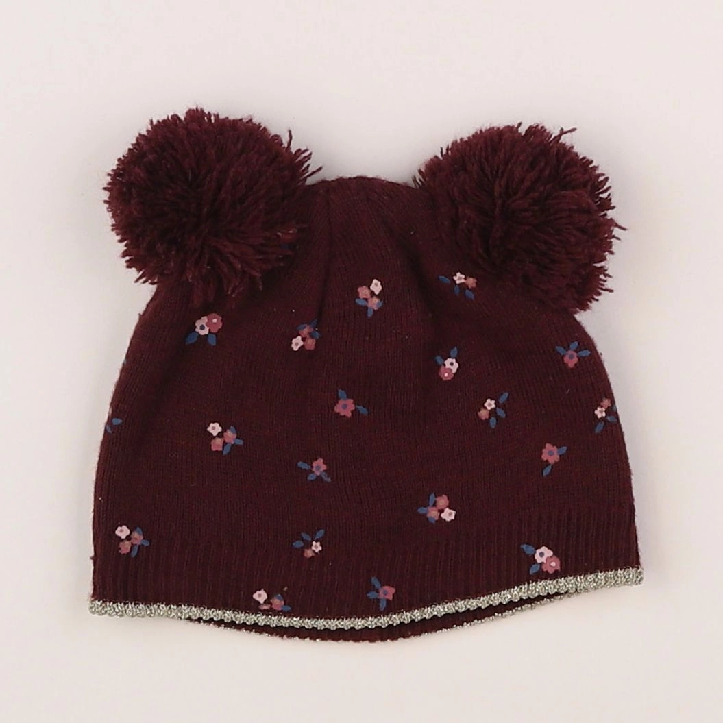 Vertbaudet - bonnet rouge - 3/6 mois