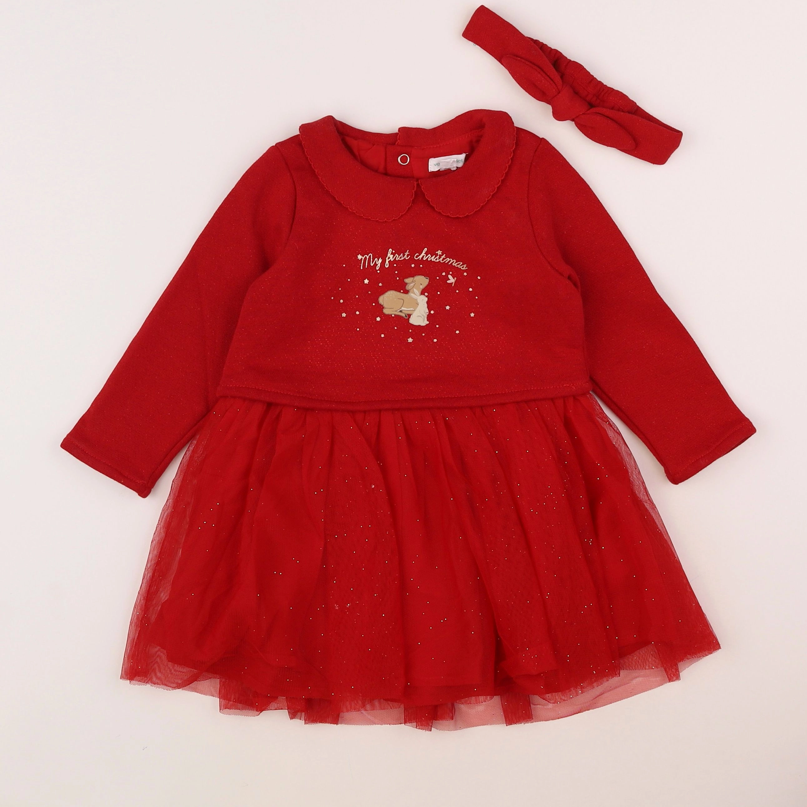 Vertbaudet - robe rouge - 18 mois
