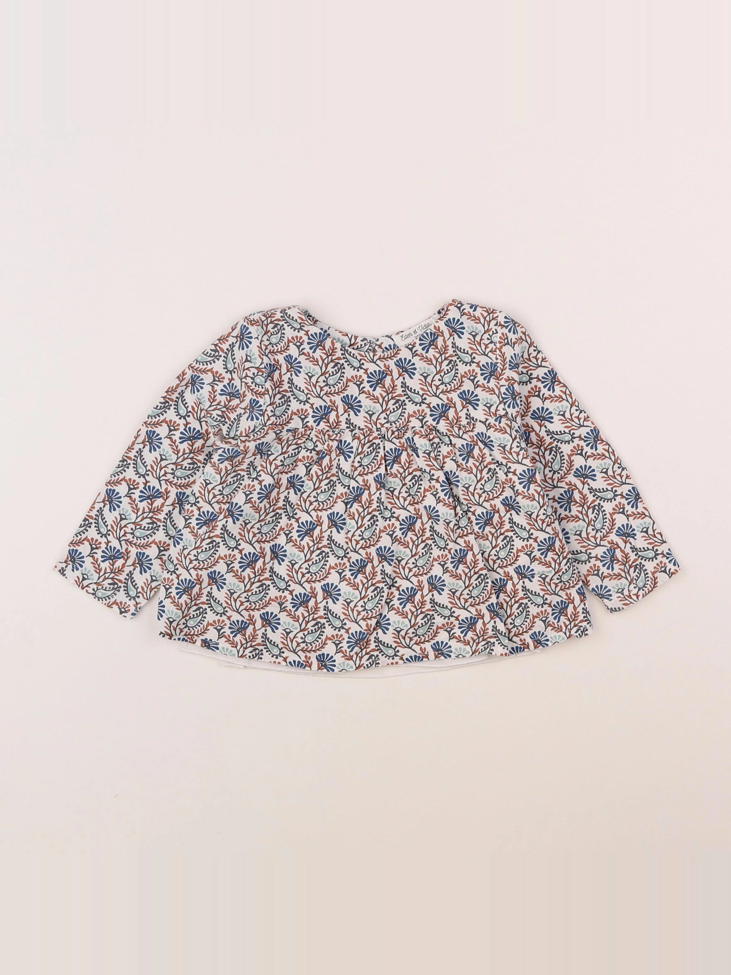 Eden & Victor - blouse multicolore - 12 mois