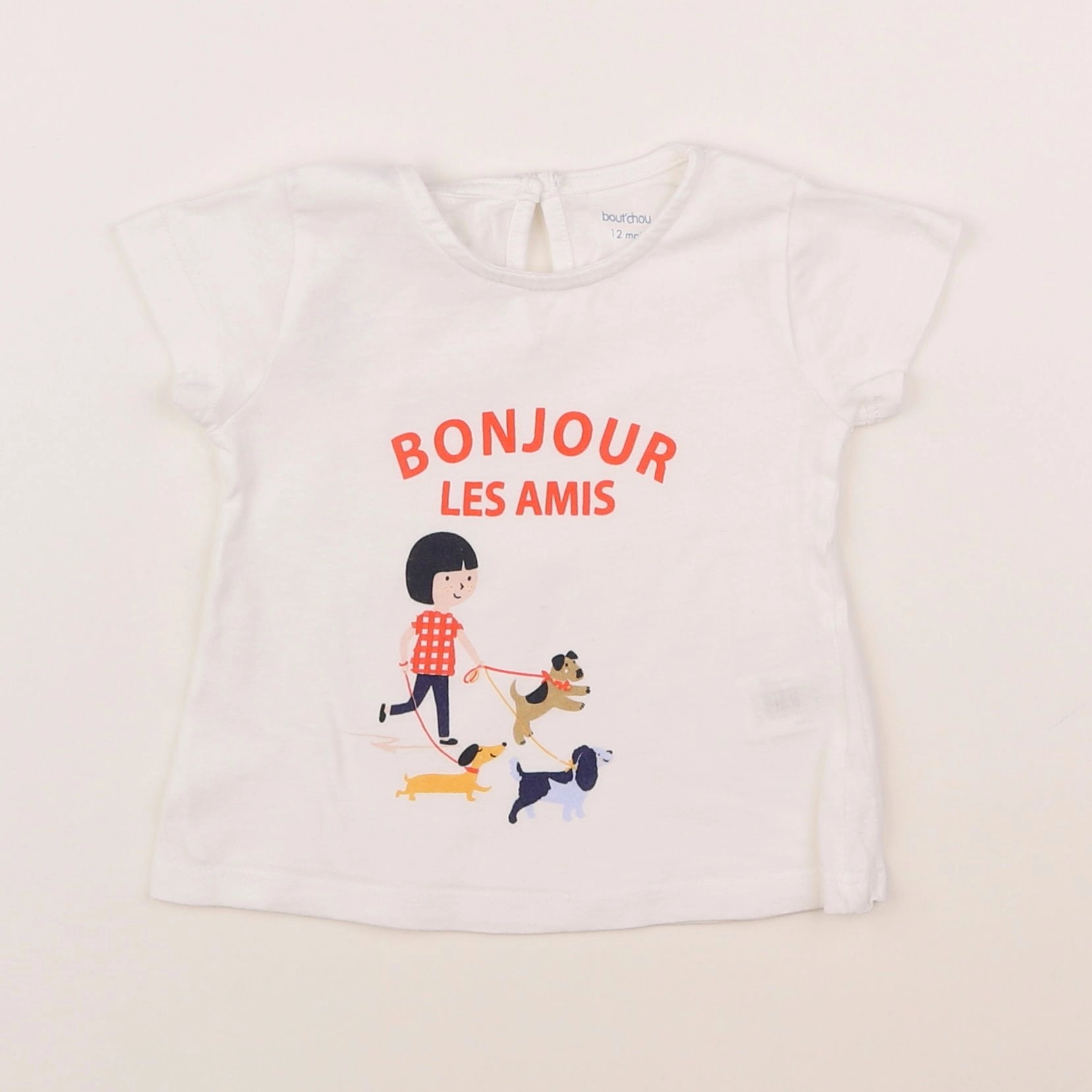 Boutchou - tee-shirt blanc - 12 mois