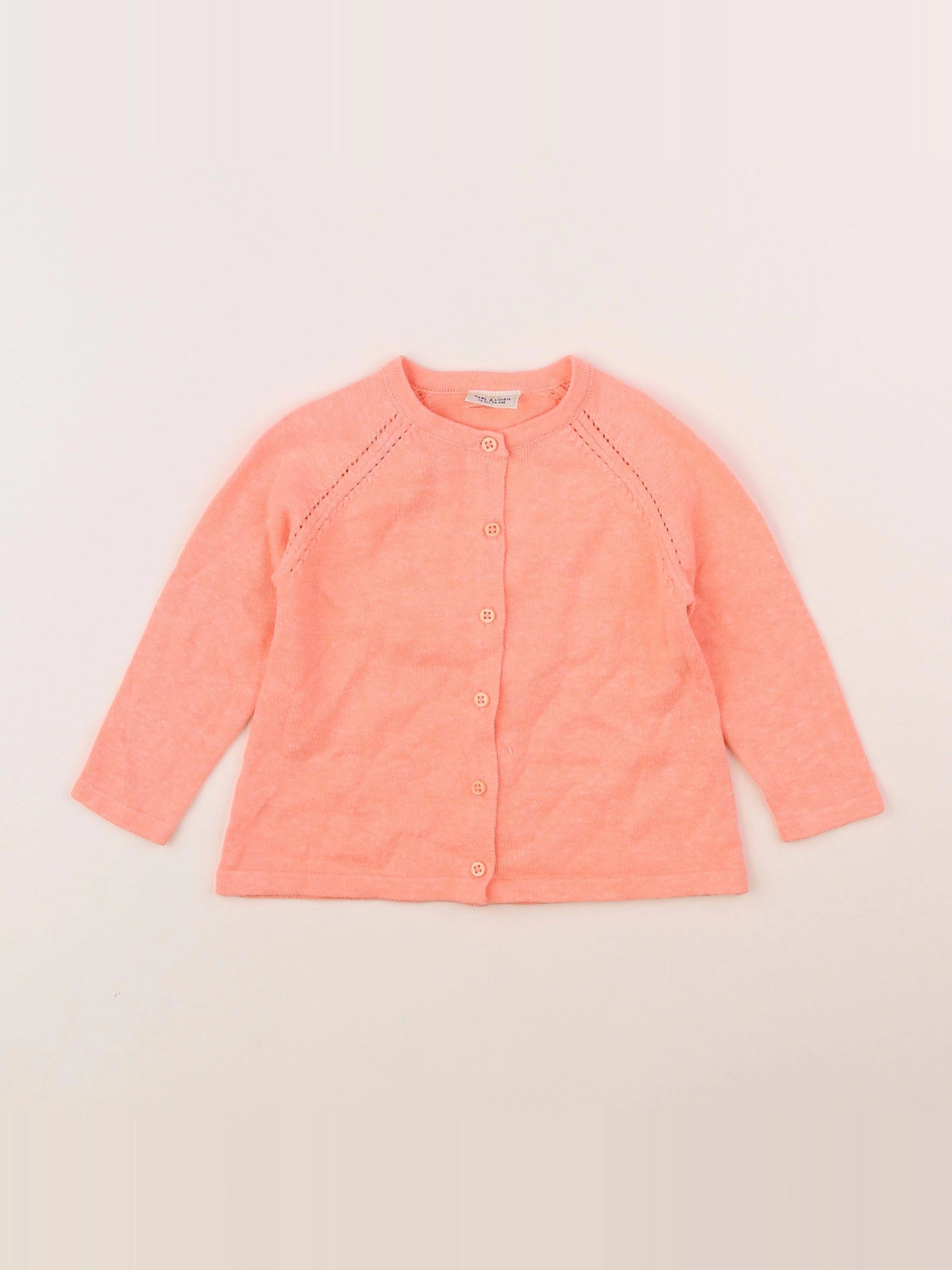 Tape à l'oeil - gilet orange fluo - 12 mois