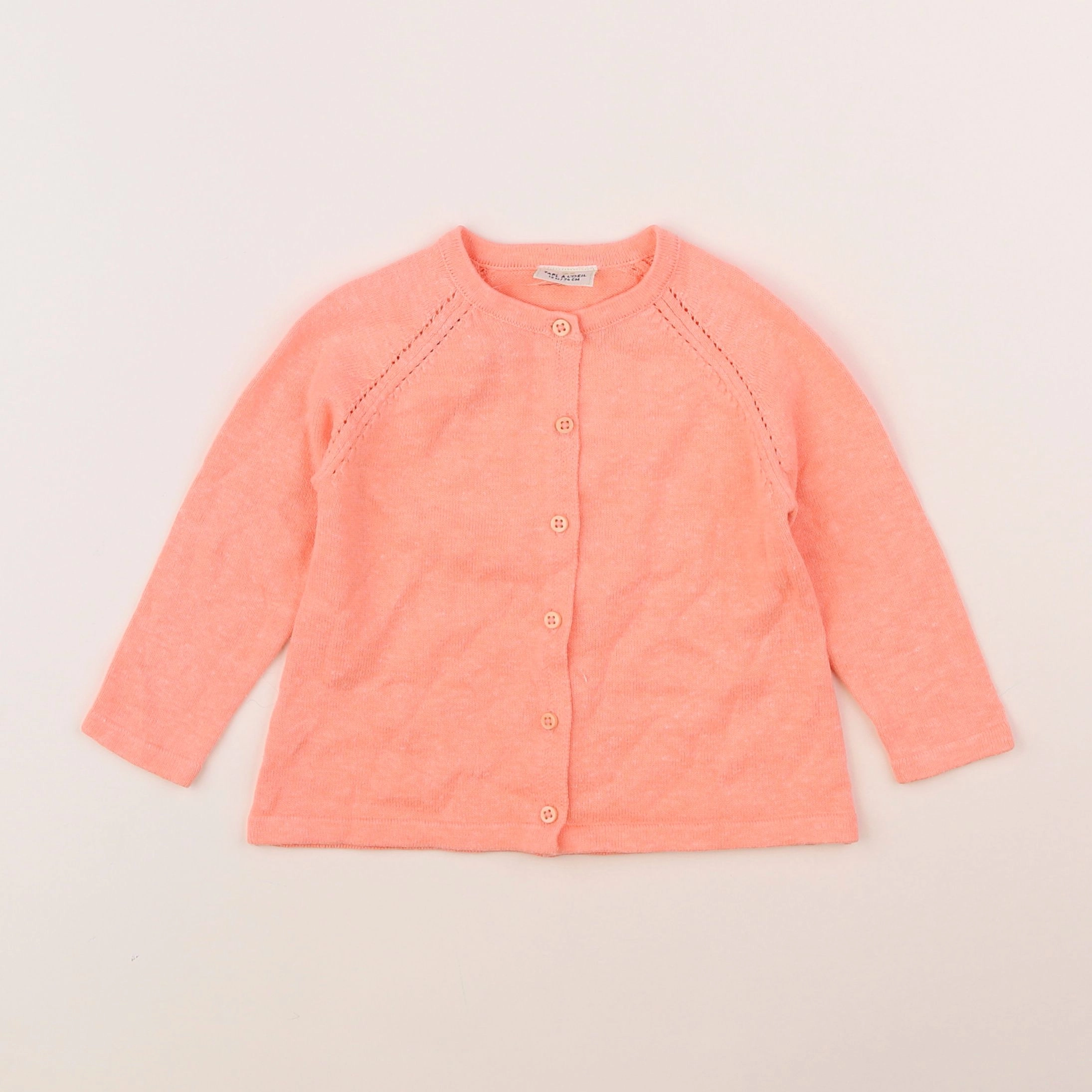 Tape à l'oeil - gilet orange fluo - 12 mois