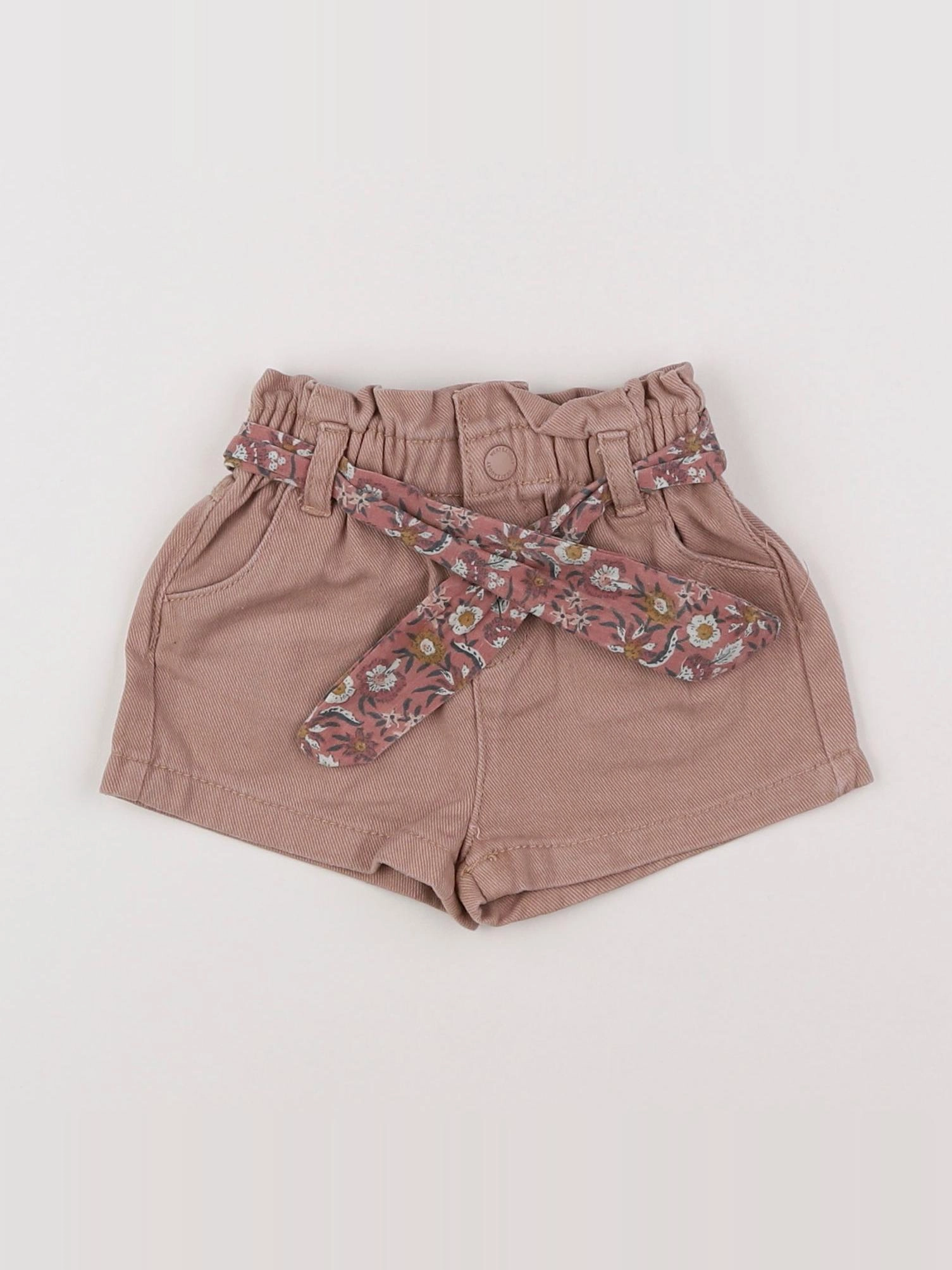 Vertbaudet - short marron - 12 mois
