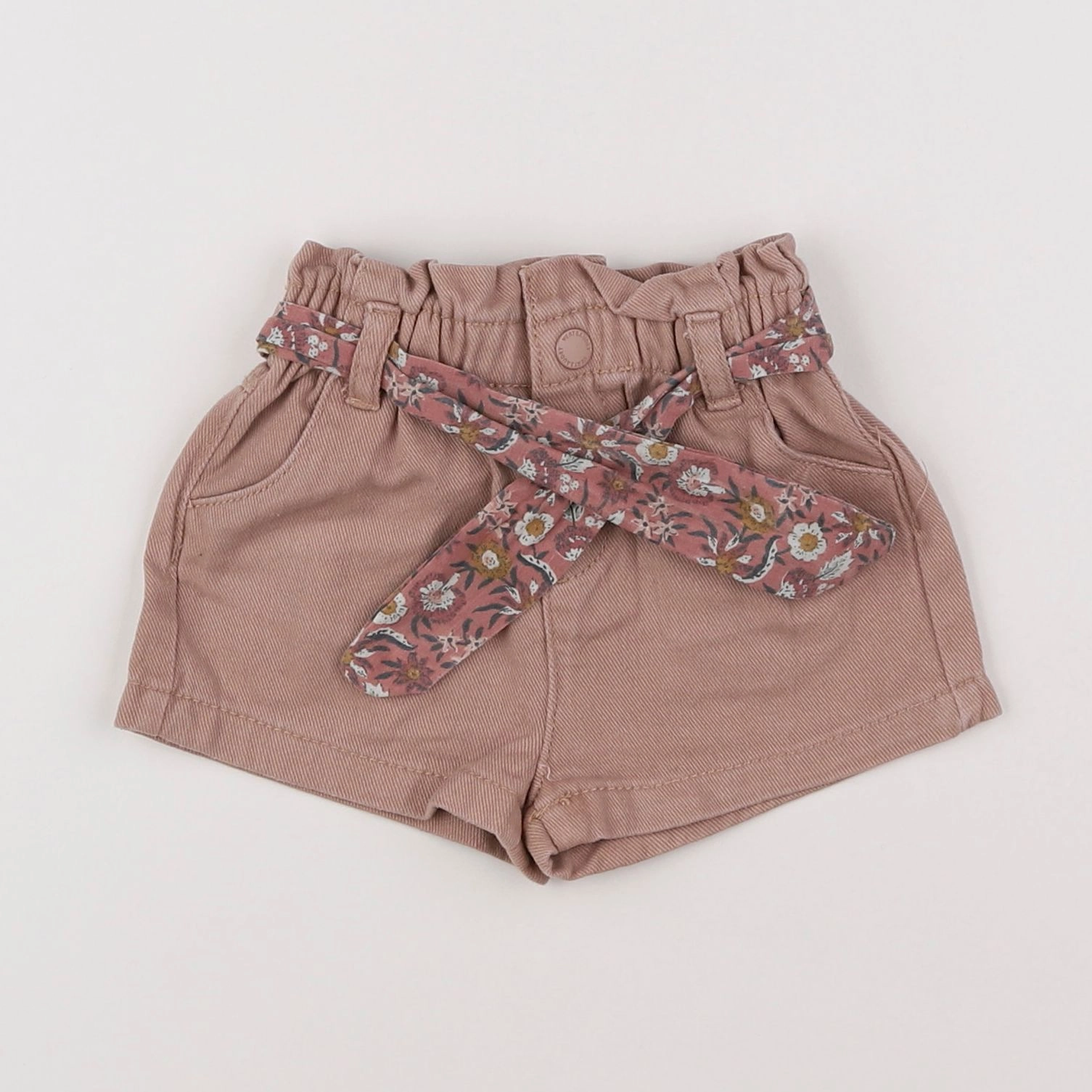 Vertbaudet - short marron - 12 mois