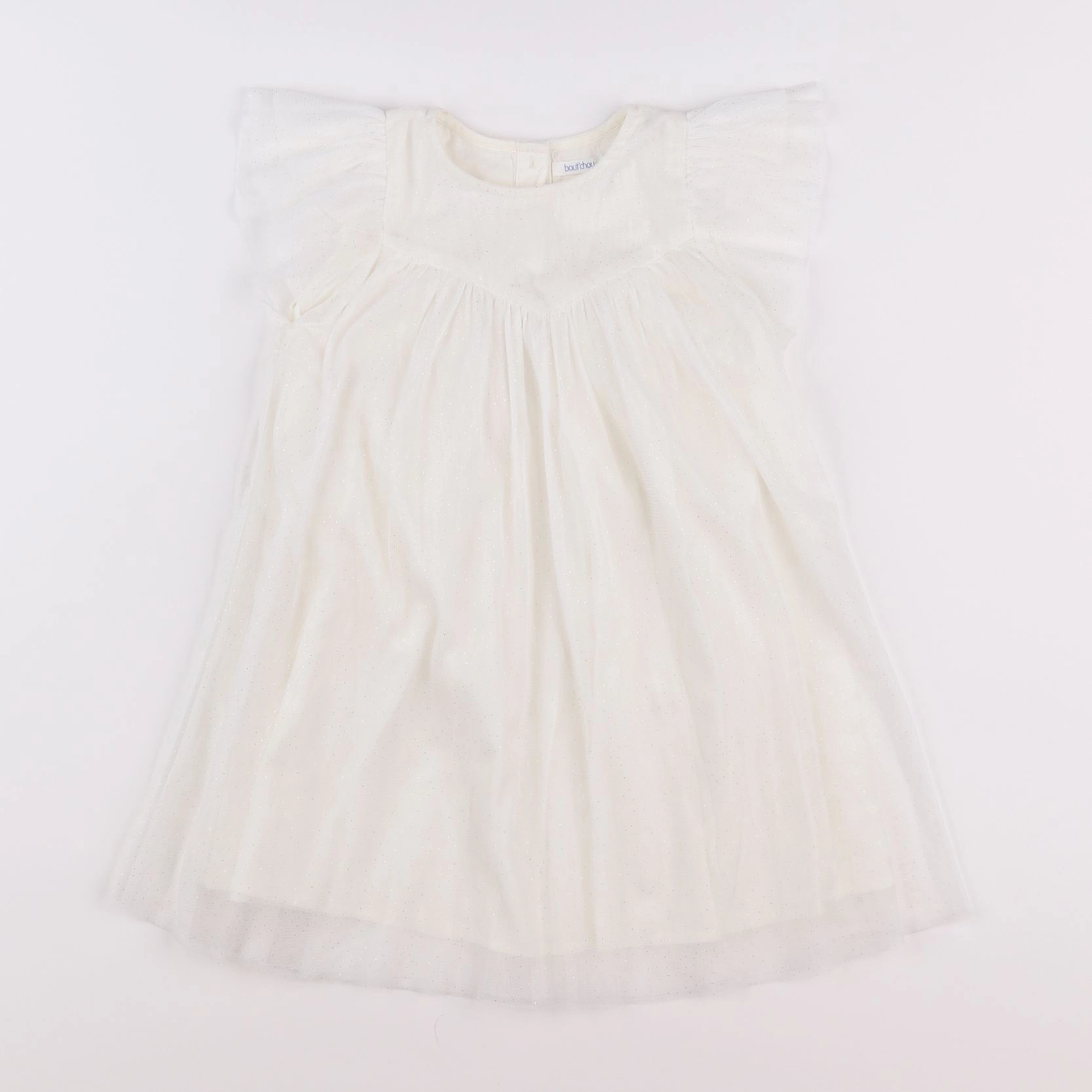 Boutchou - robe blanc, argent - 2 ans