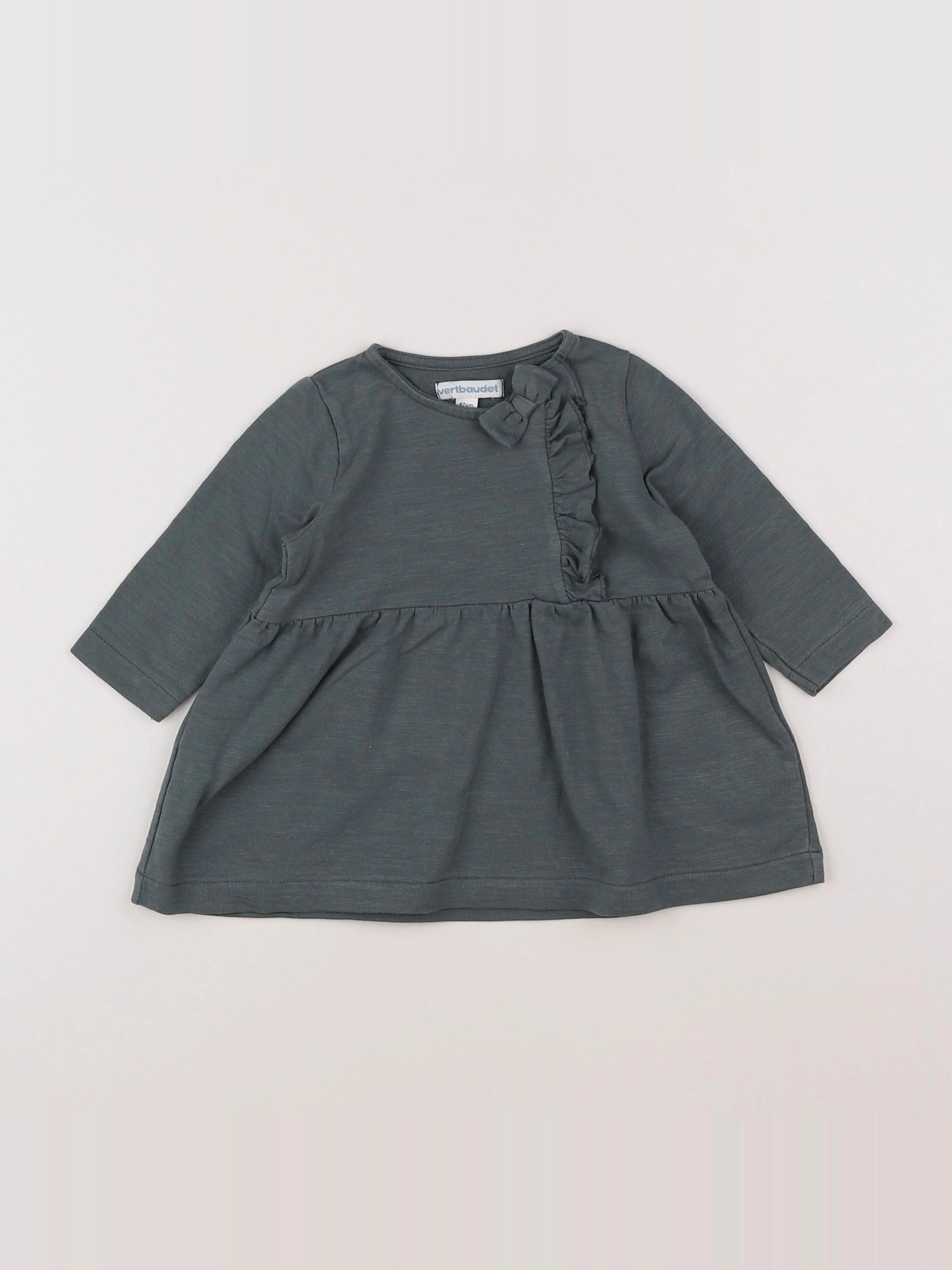 Vertbaudet - robe vert - 6 mois