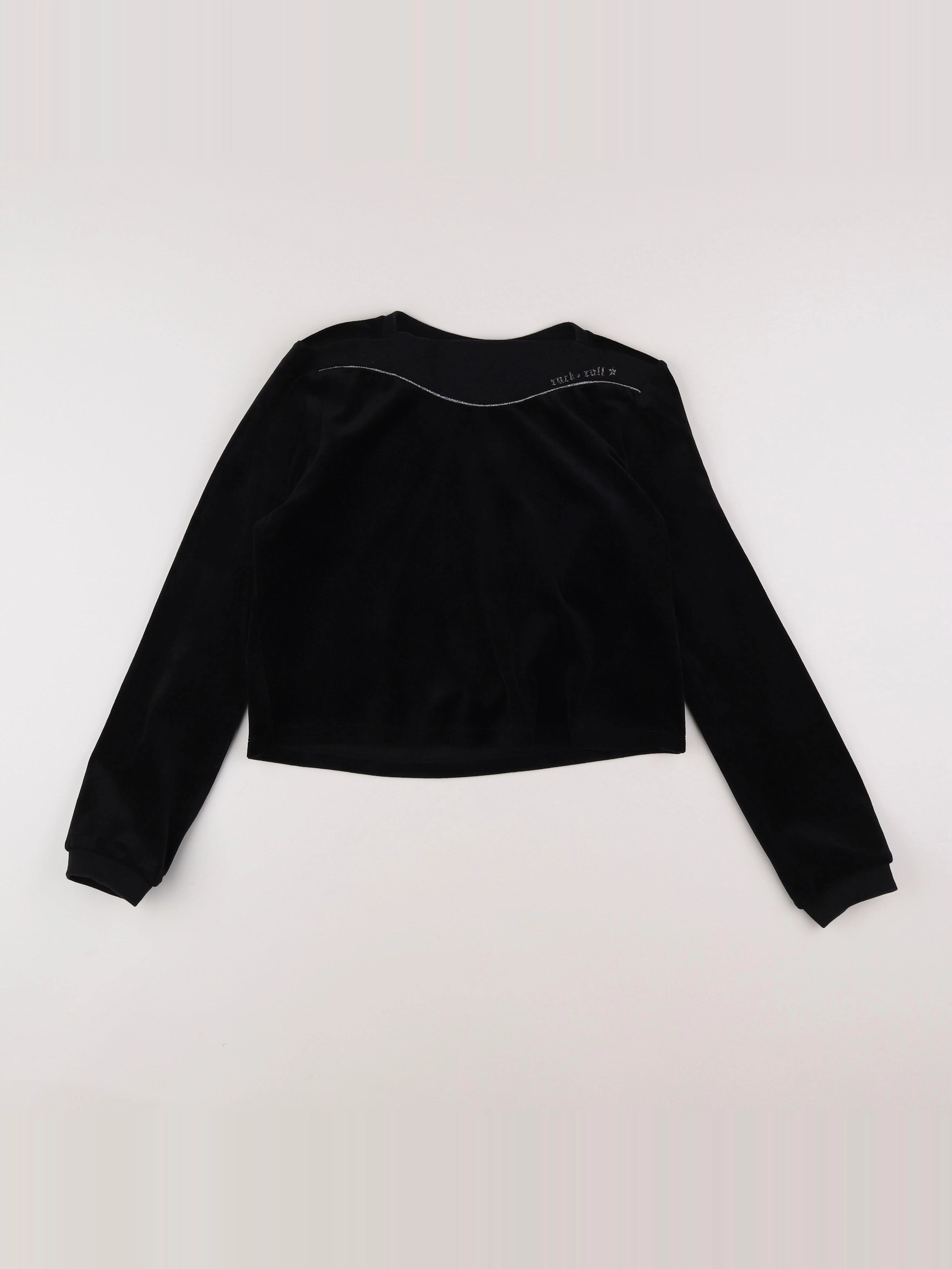 IKKS - sweat velours noir - 12 ans