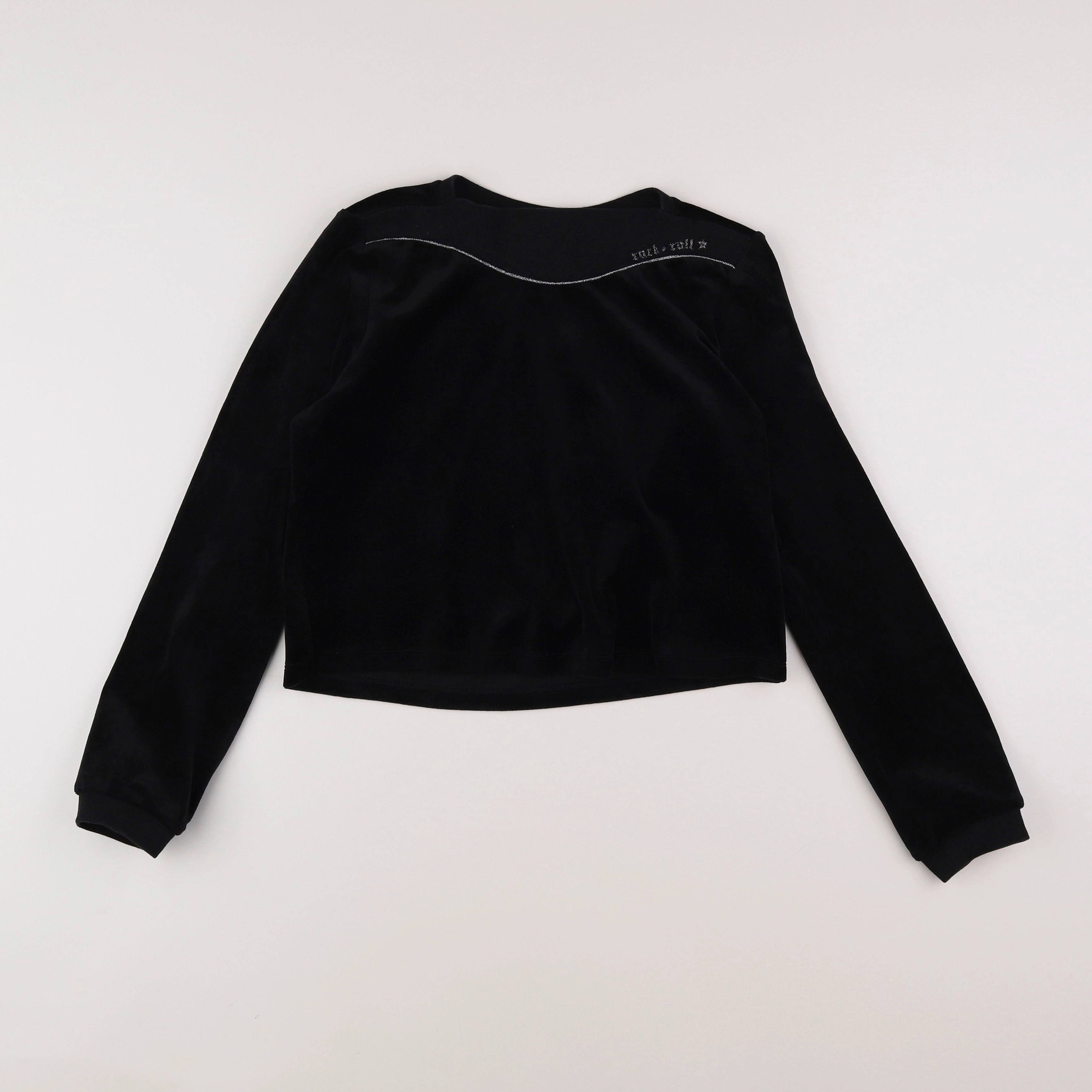 IKKS - sweat velours noir - 12 ans