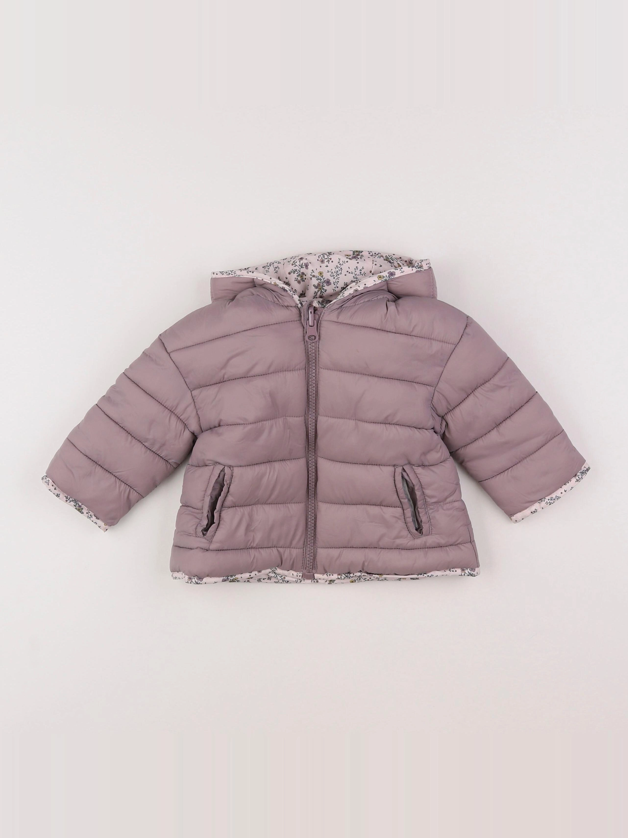 Vertbaudet - doudoune réversible violet - 12 mois