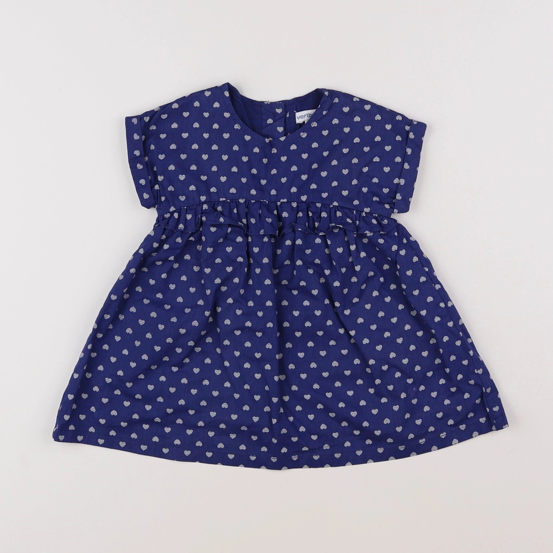 Vertbaudet - robe bleu - 12 mois