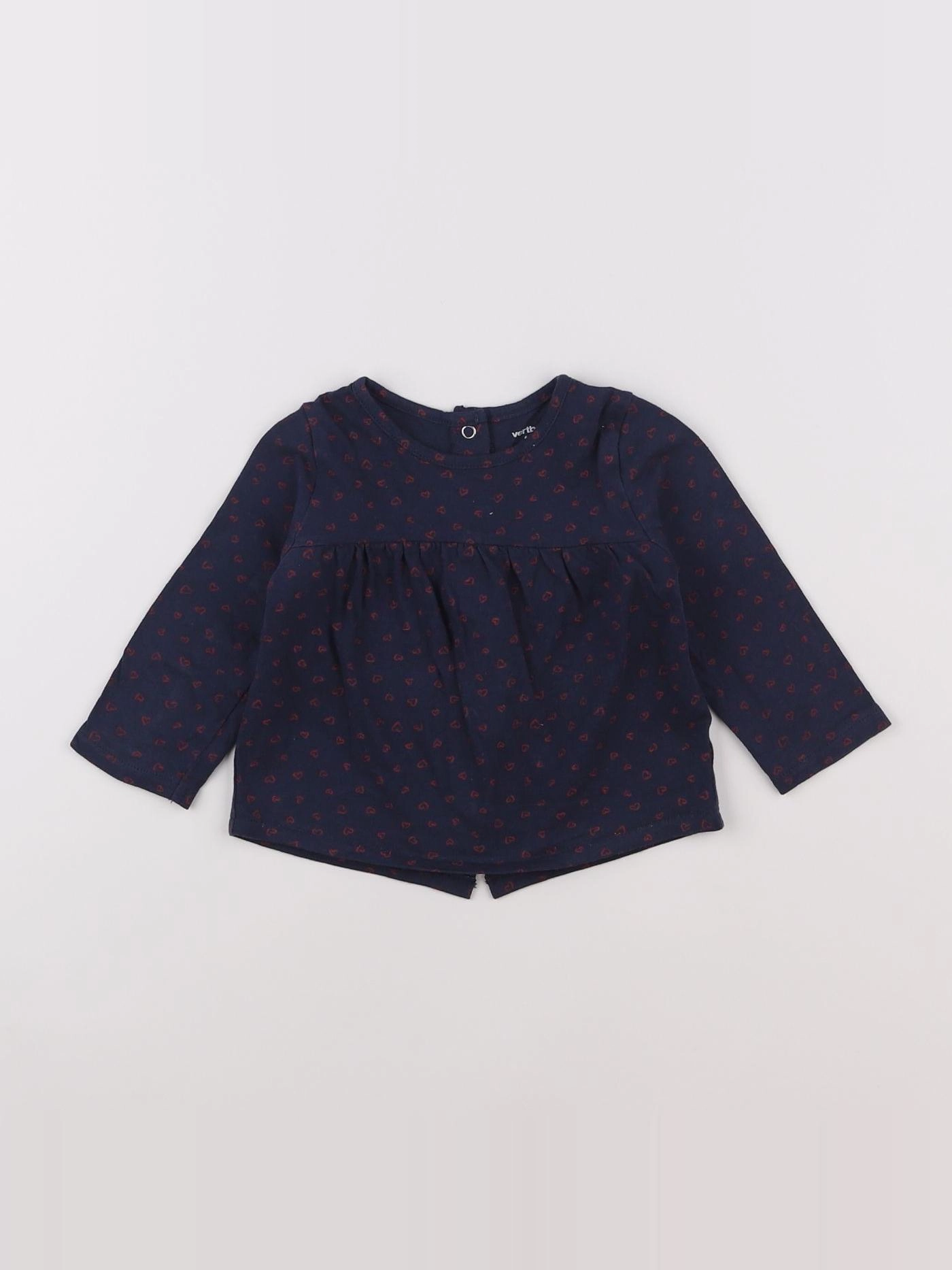 Vertbaudet - tee-shirt bleu - 6 mois