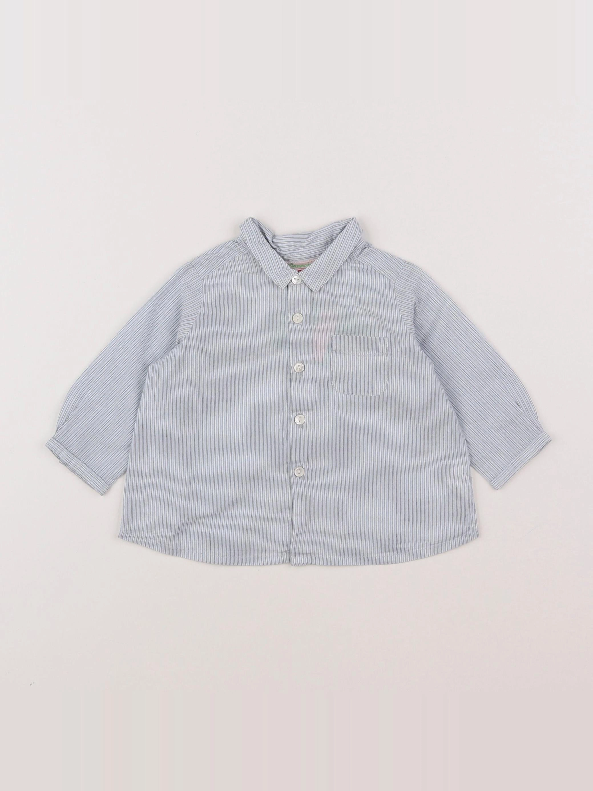 Bonpoint - chemise bleu - 3 mois