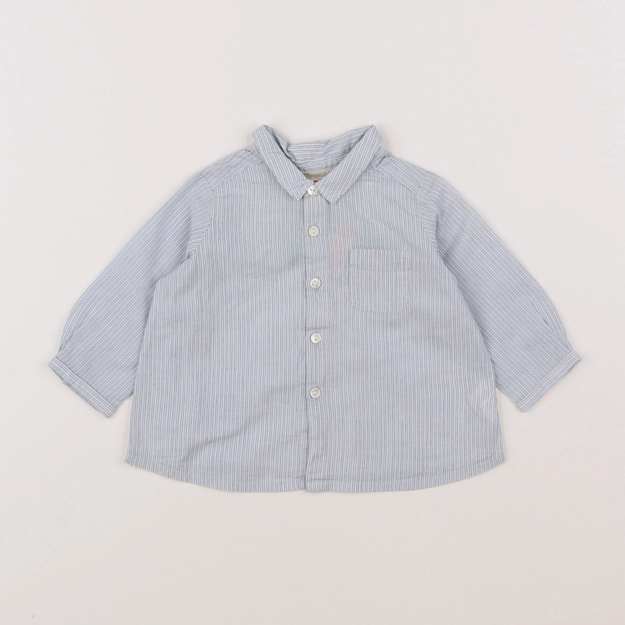 Bonpoint - chemise bleu - 3 mois