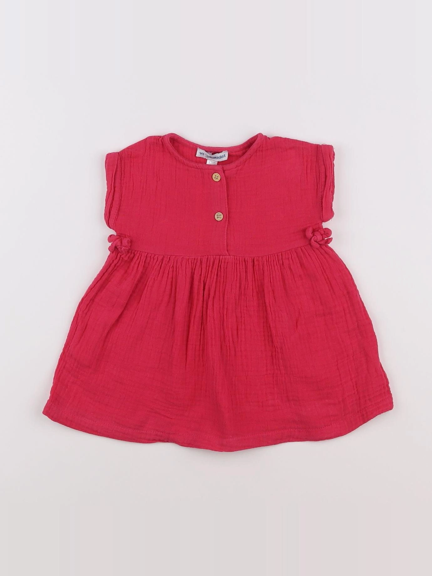 Vertbaudet - robe rose - 9 mois