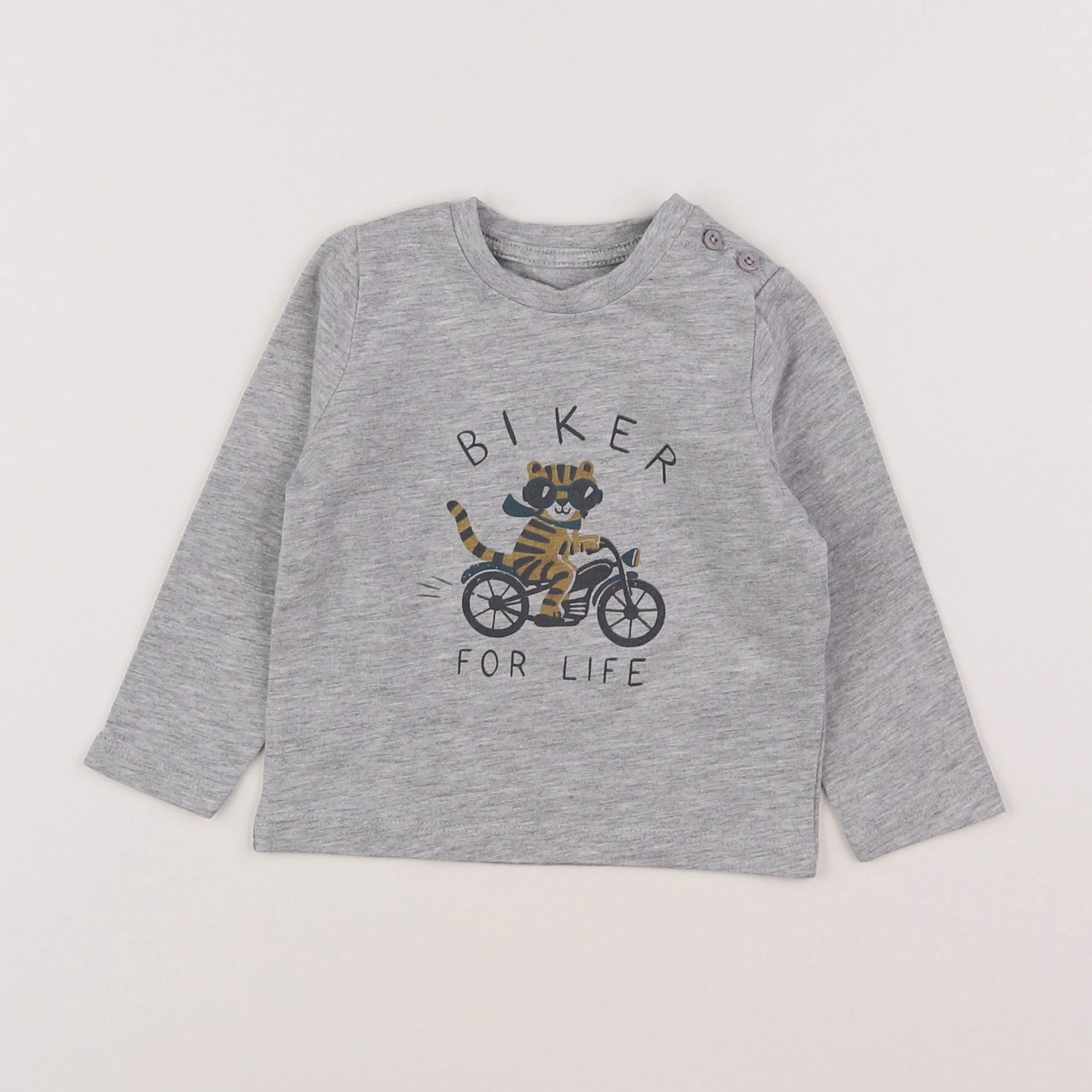 Vertbaudet - tee-shirt gris - 9 mois
