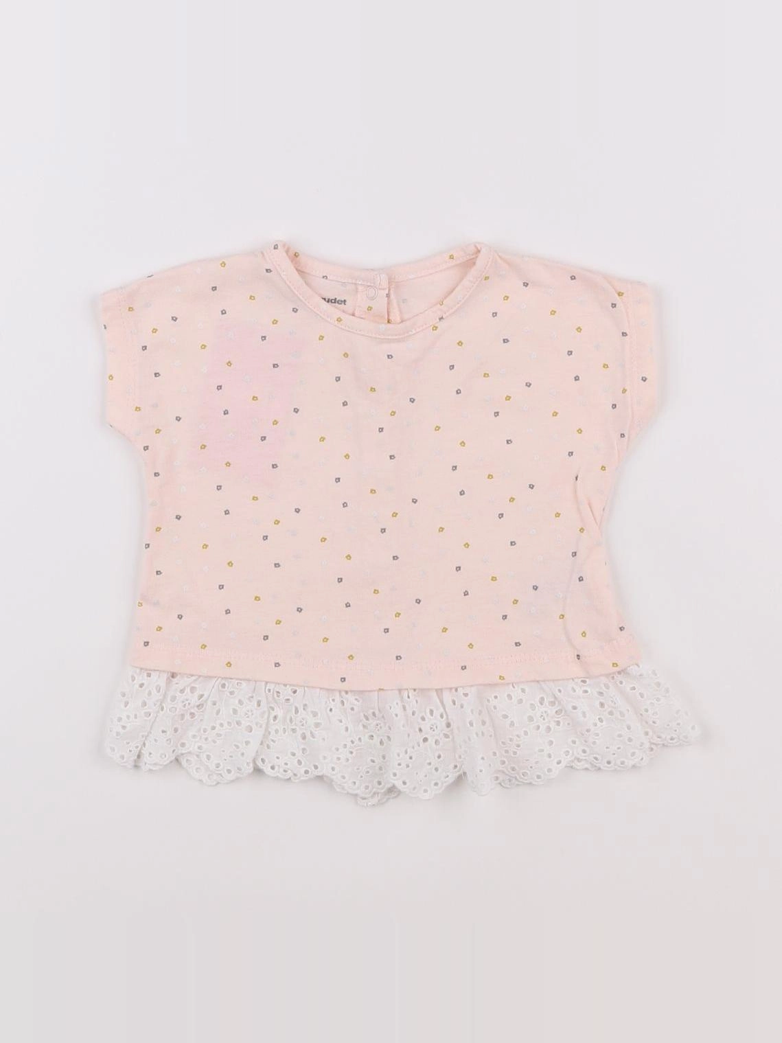 Vertbaudet - tee-shirt rose - 9 mois