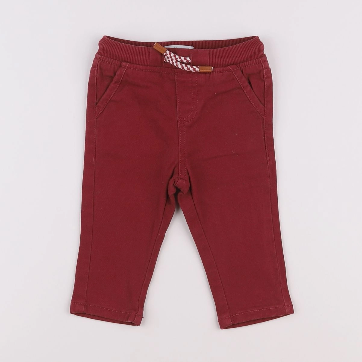 Vertbaudet - pantalon doublé rouge - 6 mois
