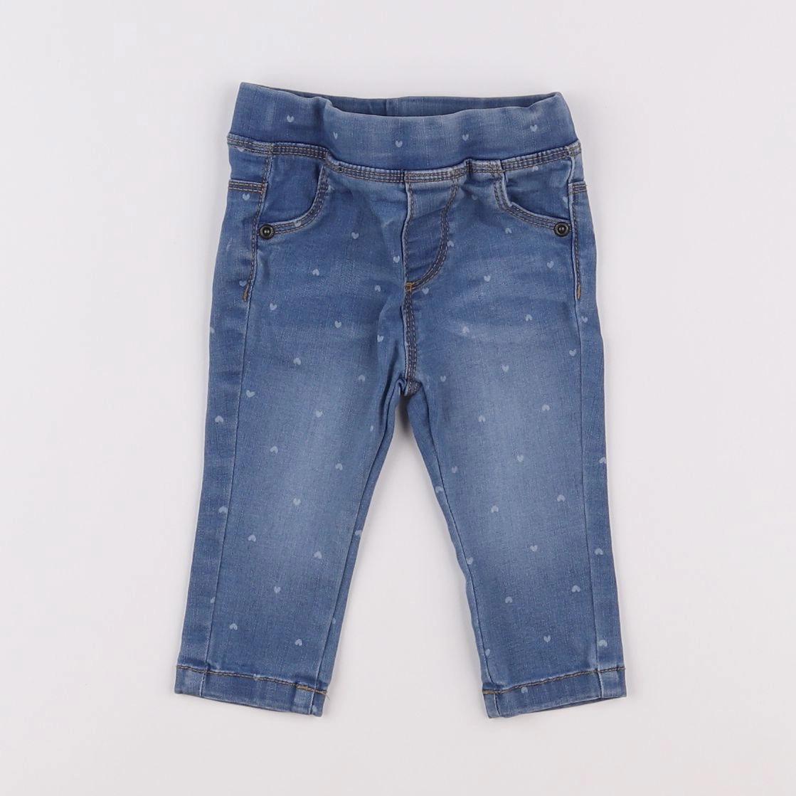 Vertbaudet - jegging bleu - 6 mois