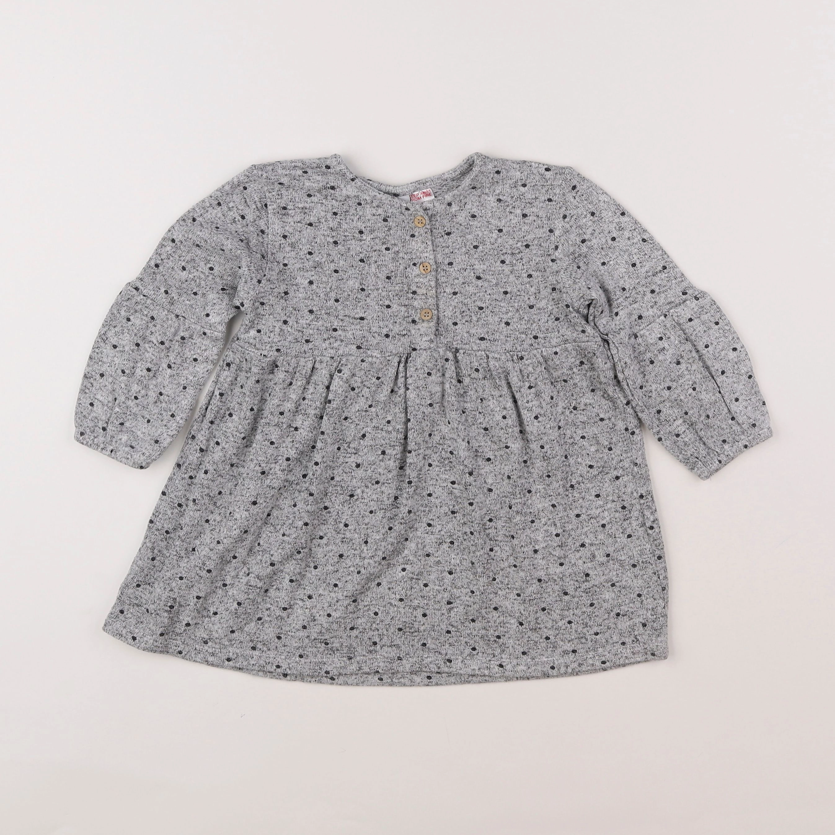 Zara - robe gris - 18 mois à 2 ans