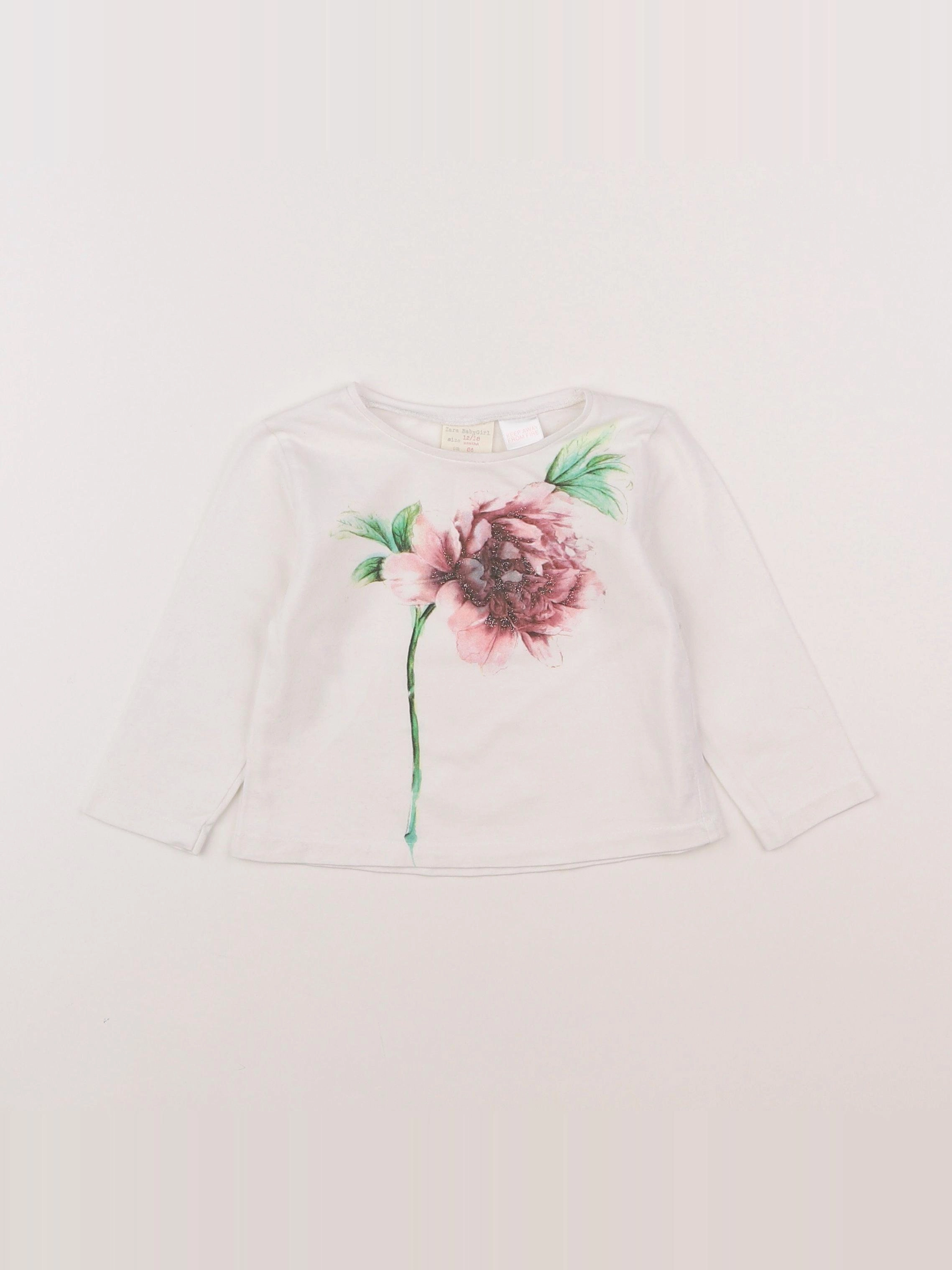 Zara - tee-shirt blanc - 12/18 mois