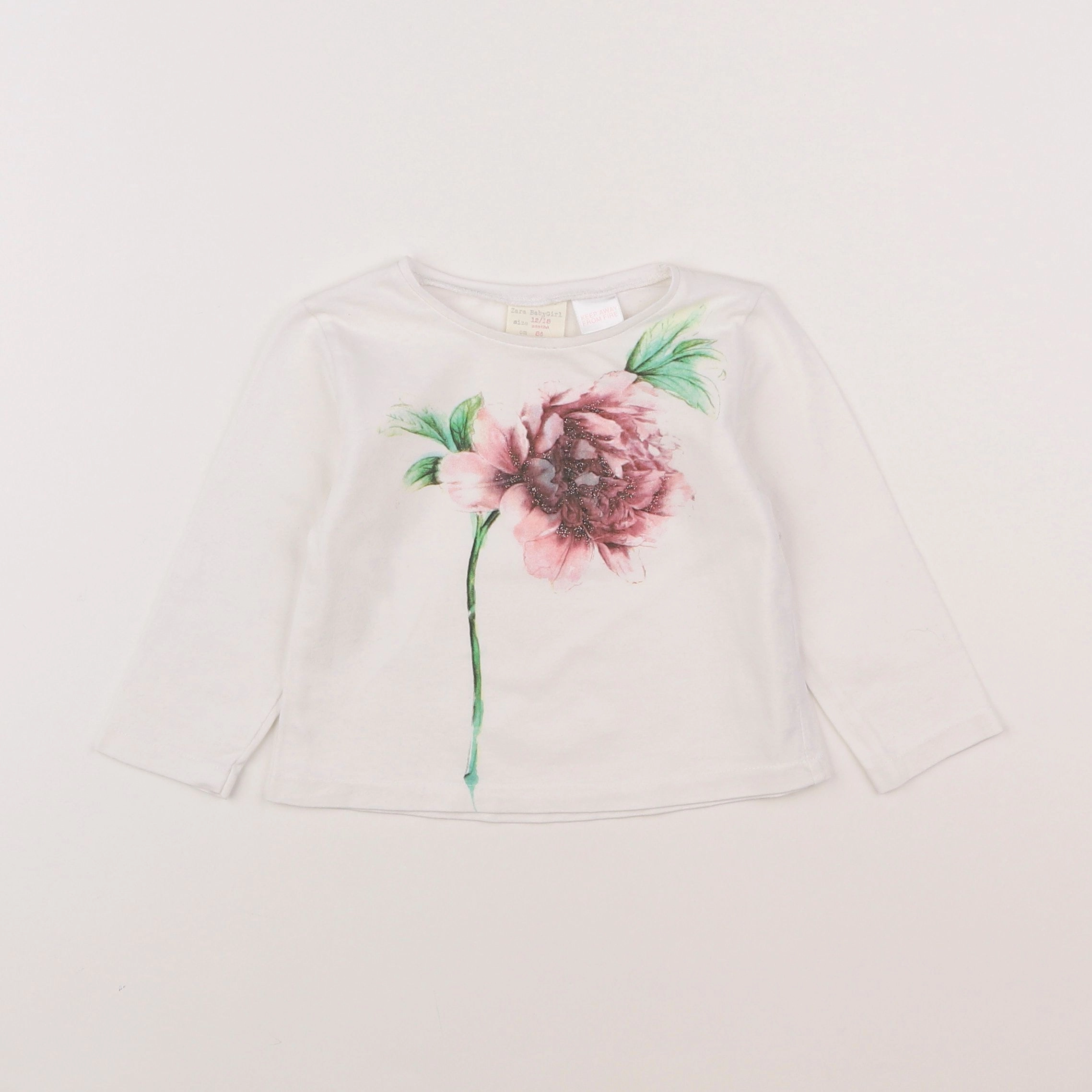 Zara - tee-shirt blanc - 12/18 mois