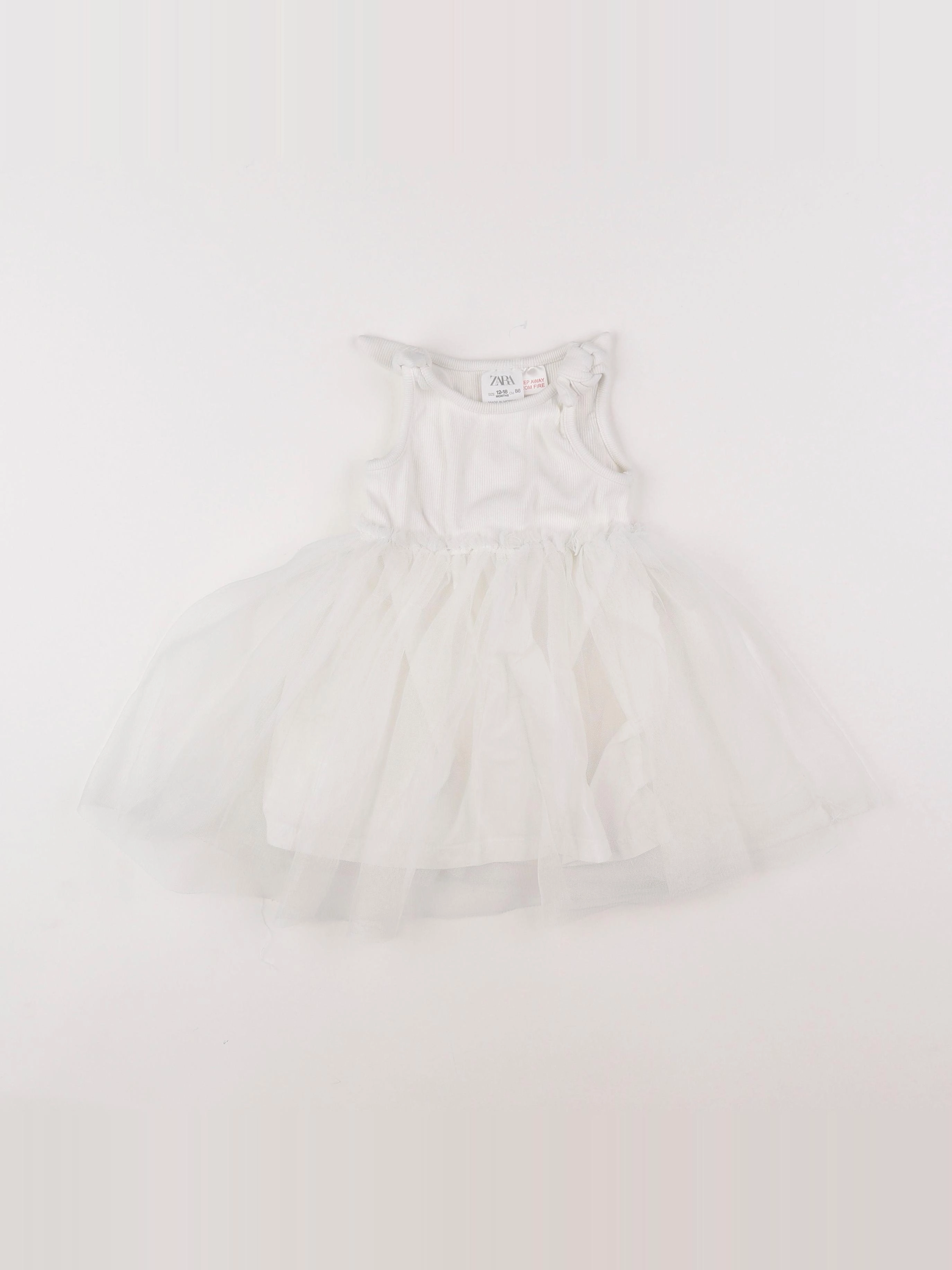 Zara - robe blanc - 12/18 mois