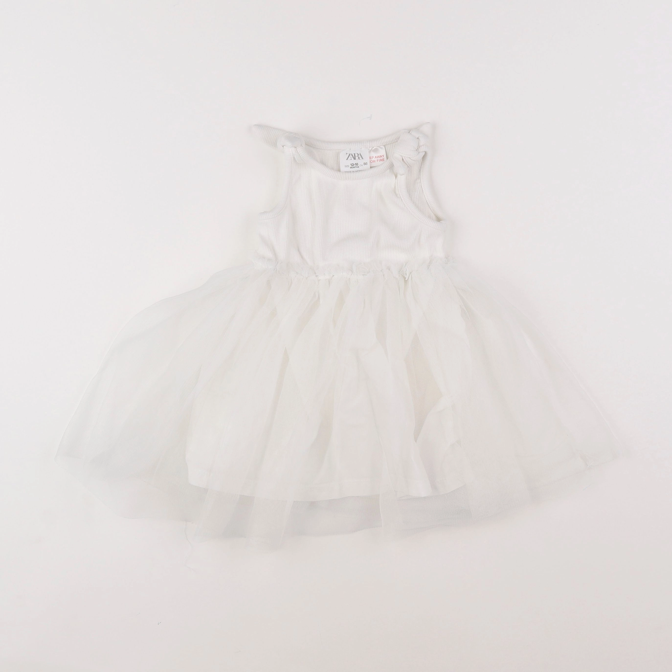 Zara - robe blanc - 12/18 mois