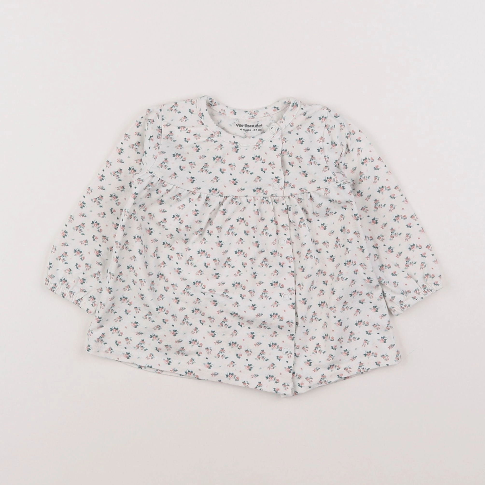 Vertbaudet - tee-shirt blanc - 6 mois