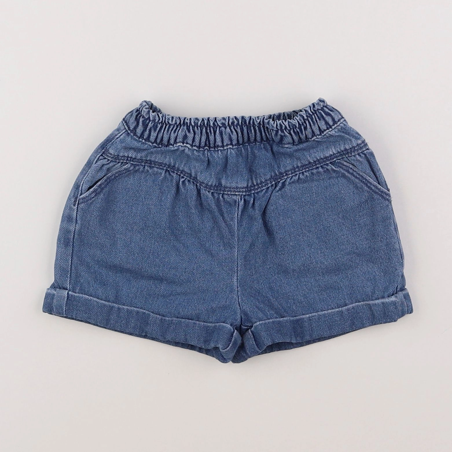 Vertbaudet - short bleu - 12 mois