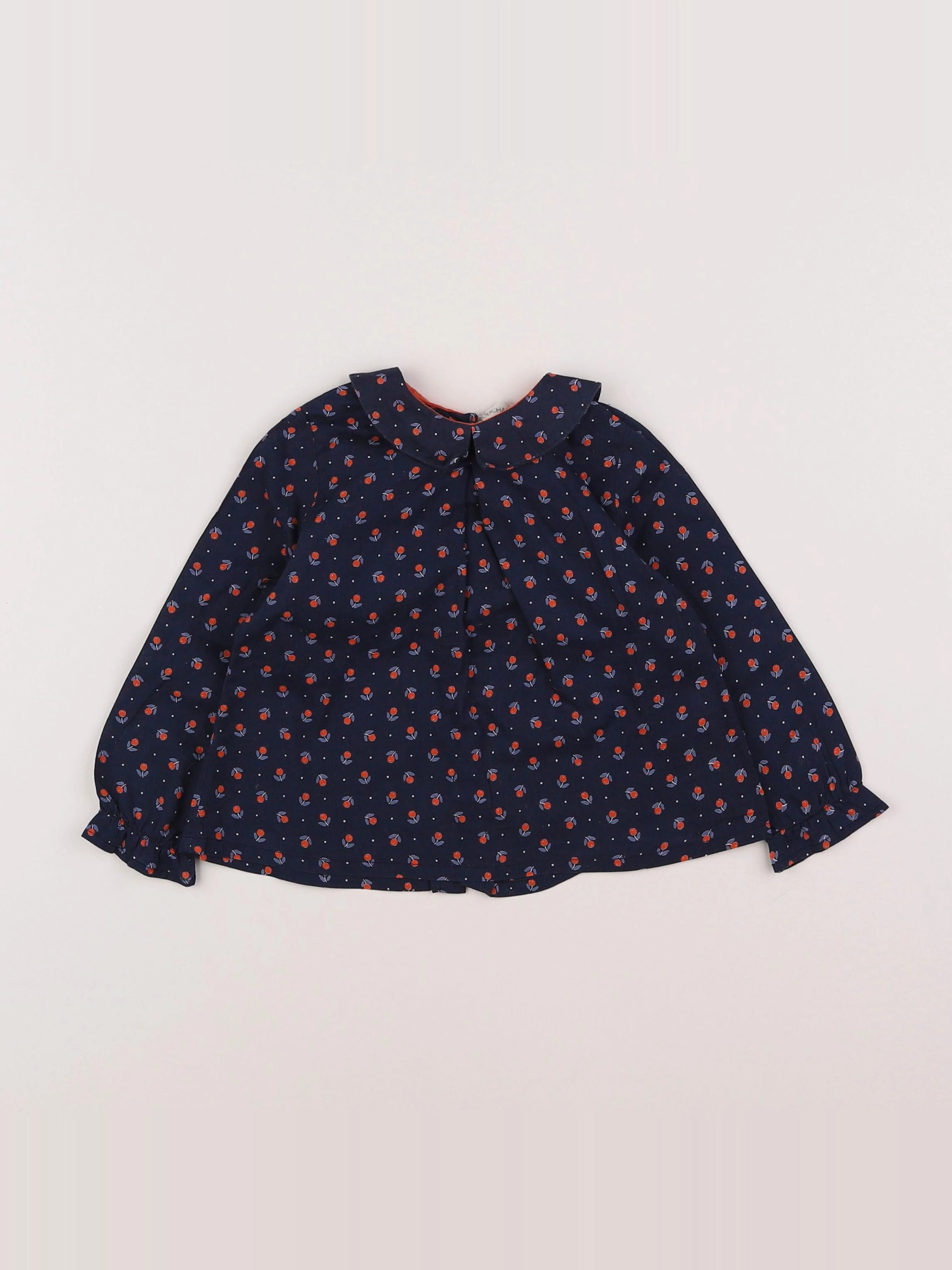 Bouchara - blouse bleu - 18 mois