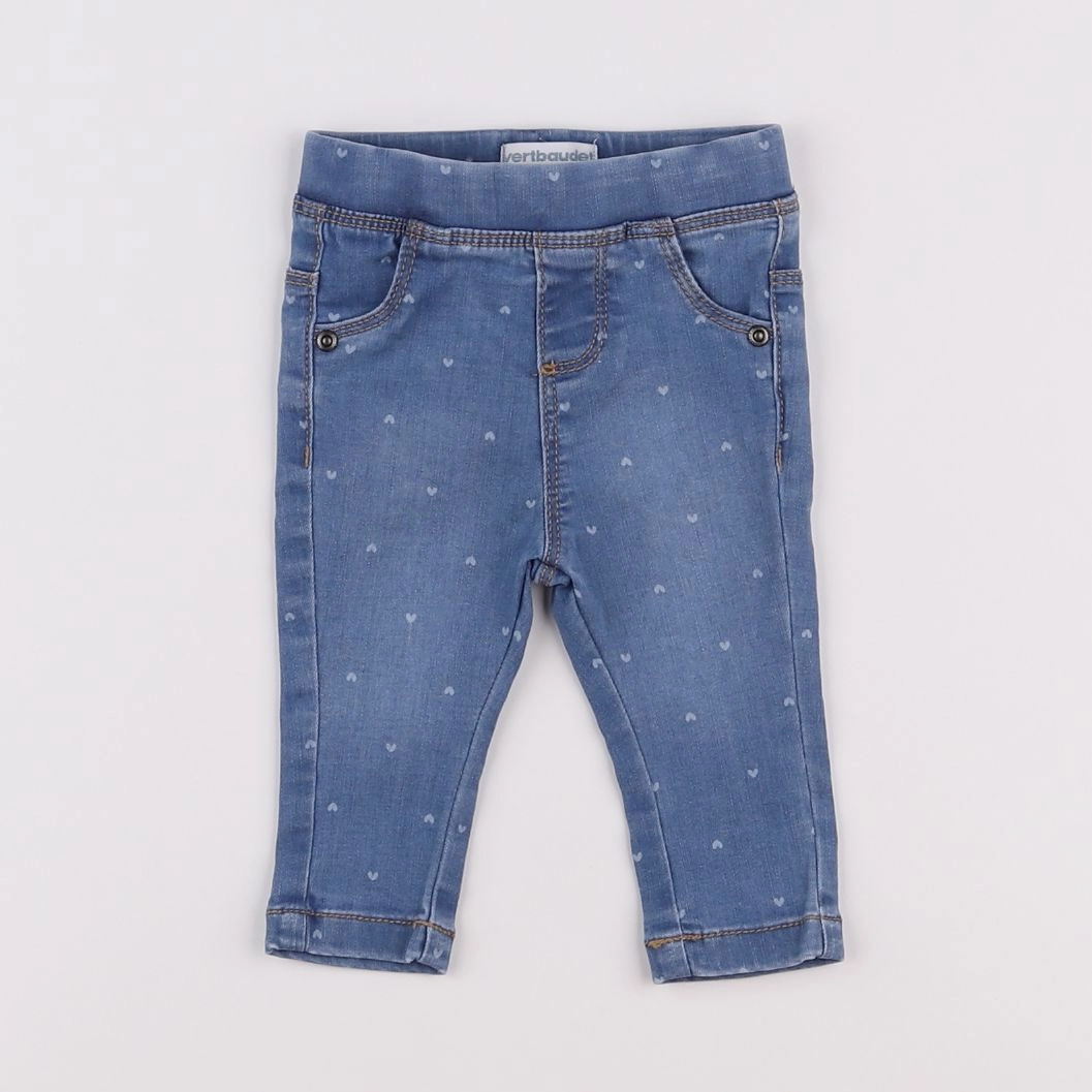 Vertbaudet - jegging bleu - 3 mois