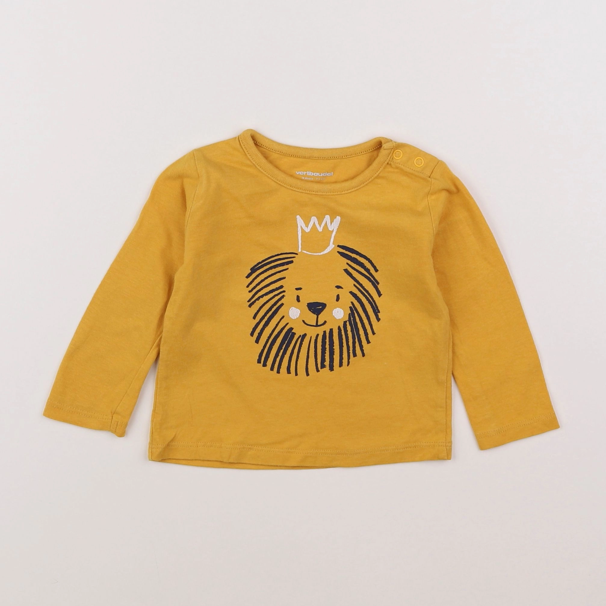 Vertbaudet - tee-shirt jaune - 9 mois