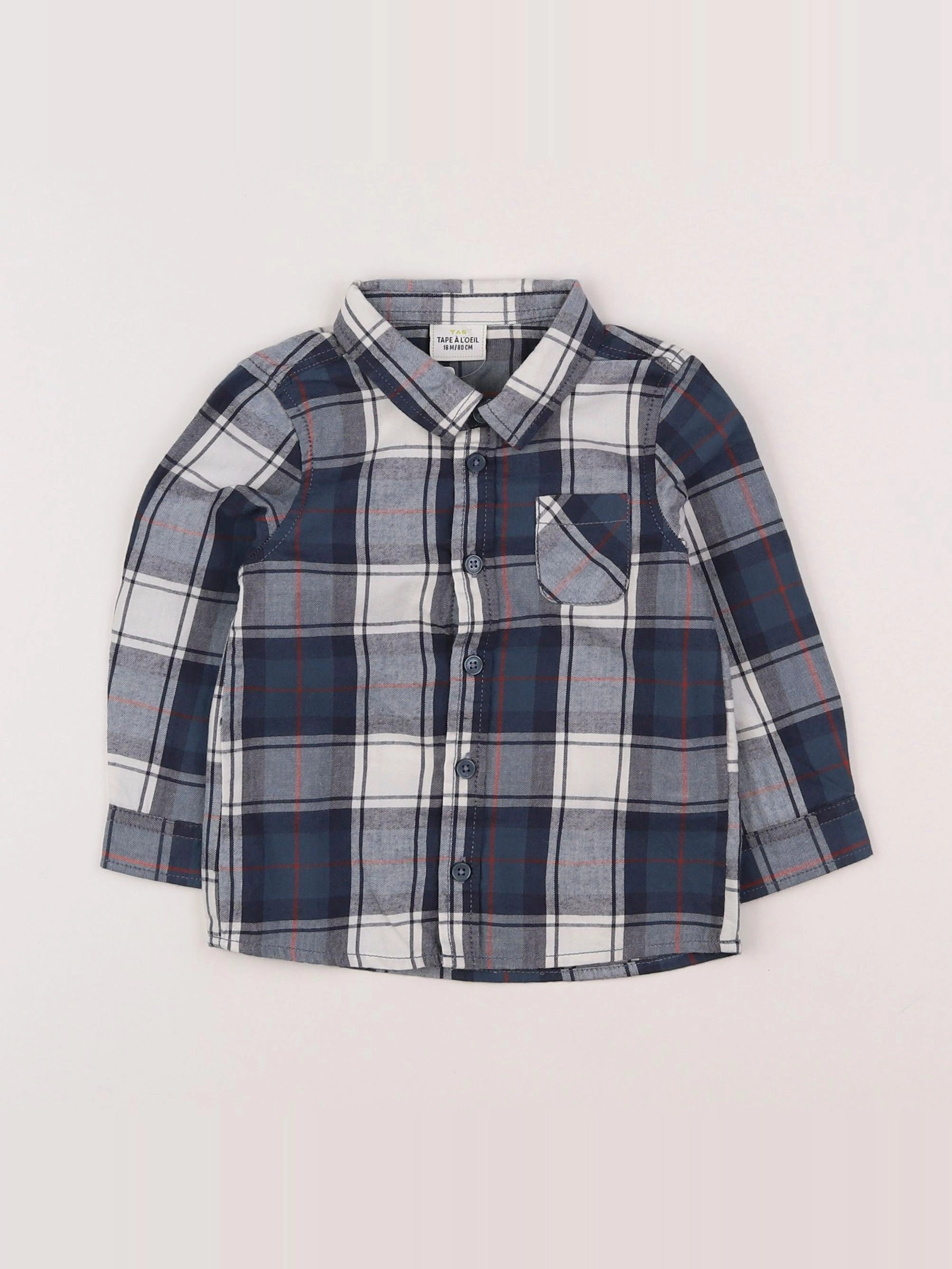 Tape à l'oeil - chemise bleu - 18 mois